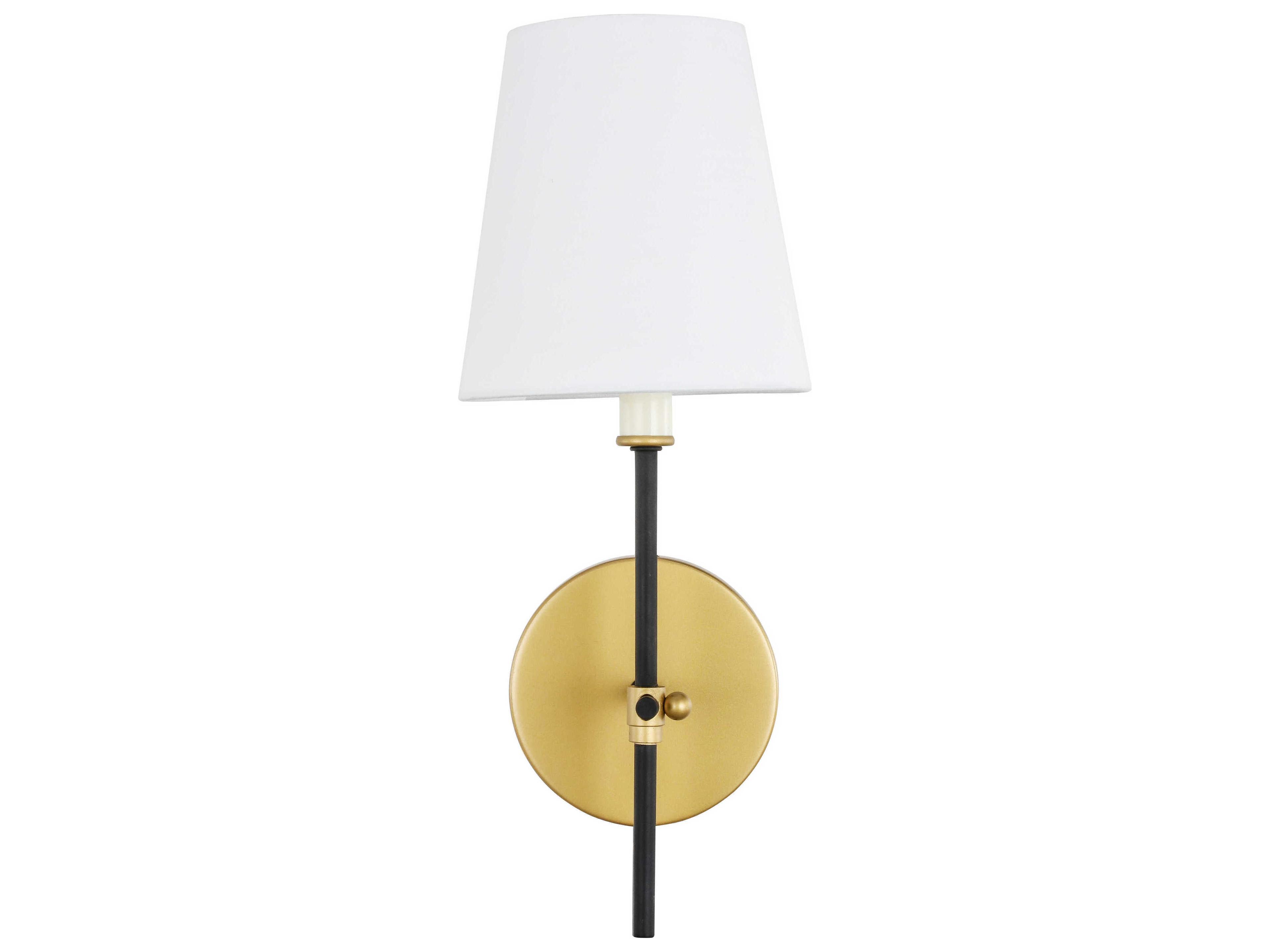 Elegant Lighting Mel 1-Light Brass Black LED Wall Sconce
