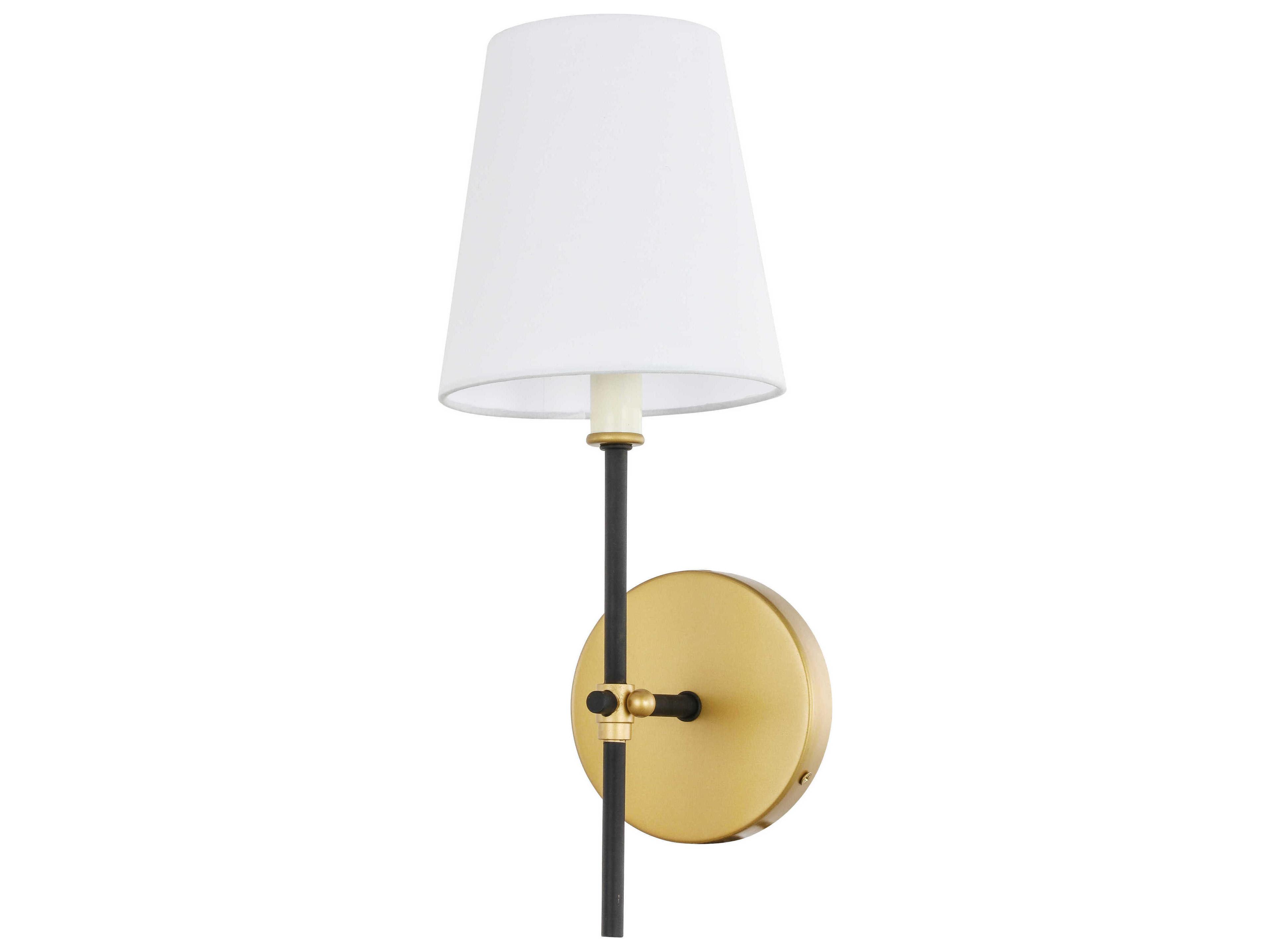 Elegant Lighting Mel 1-Light Brass Black LED Wall Sconce