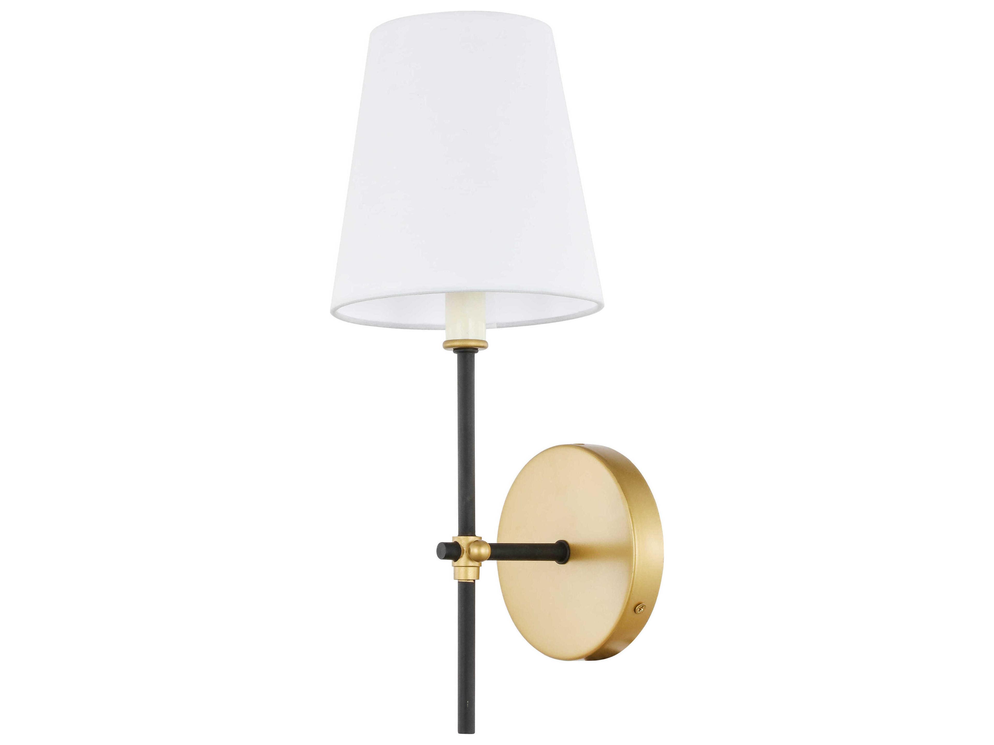 Elegant Lighting Mel 1-Light Brass Black LED Wall Sconce