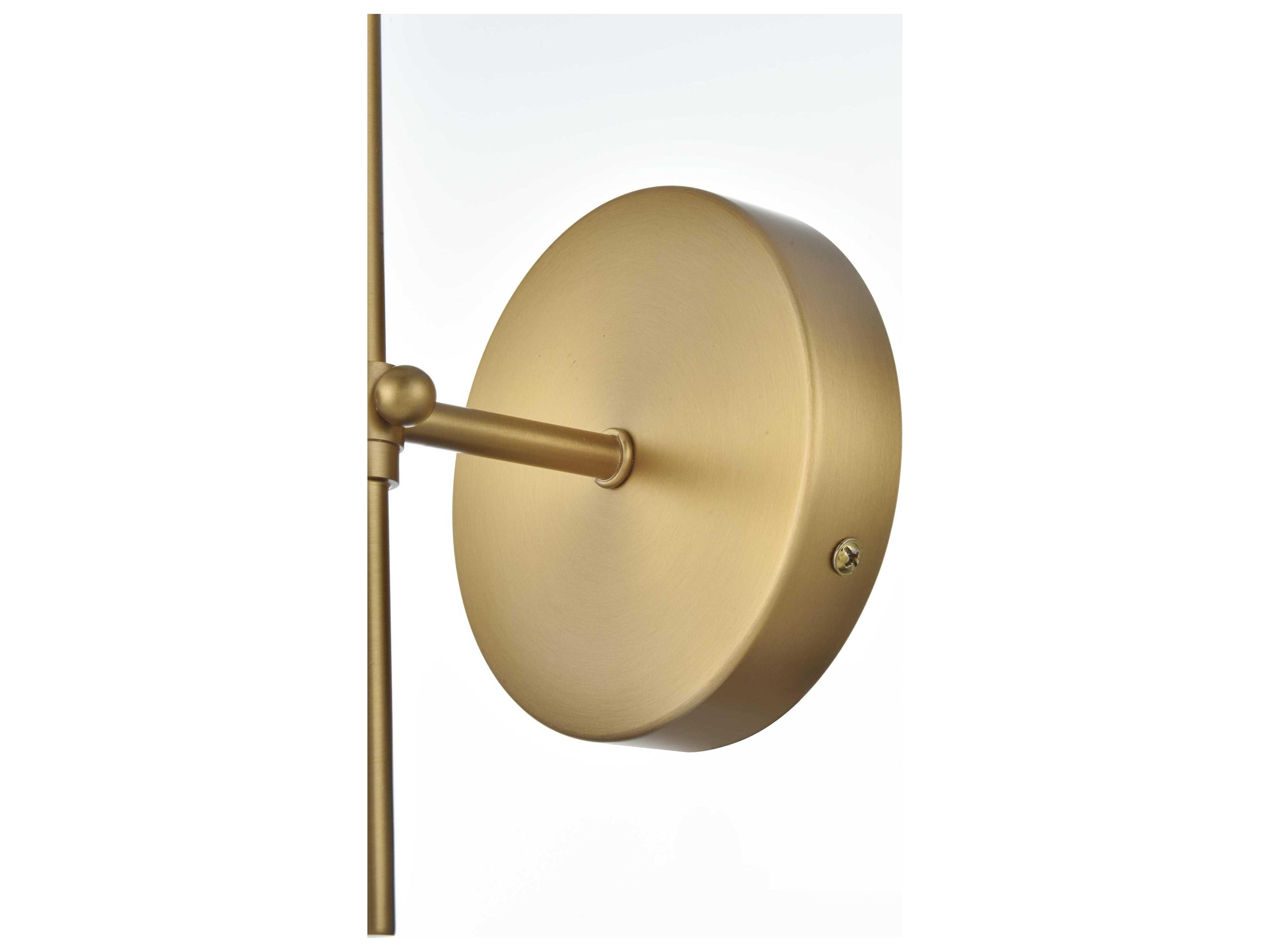 Elegant Lighting Mel 1-Light Satin Gold Wall Sconce