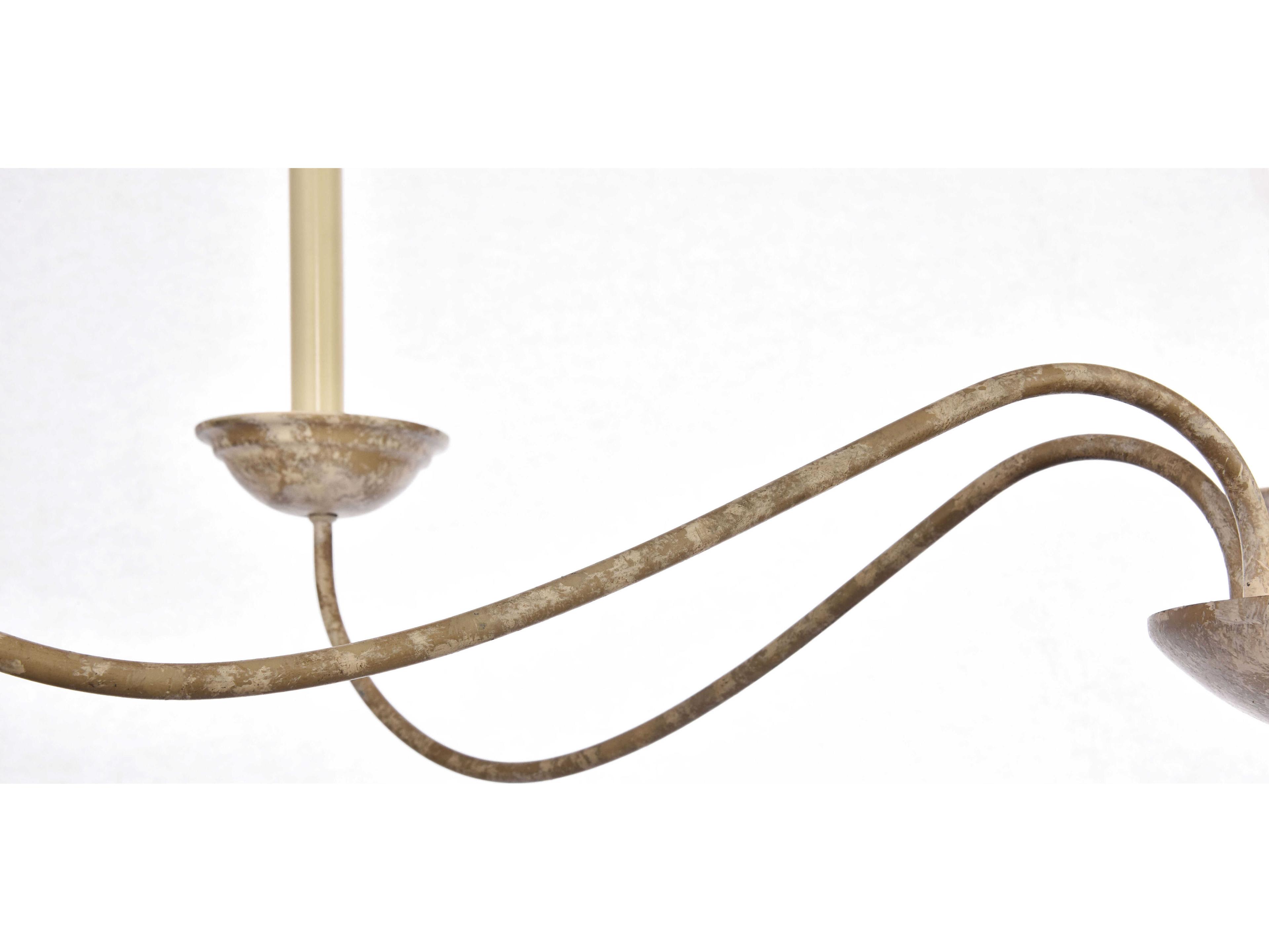 Elegant Lighting Merritt 6-Light Weathered Dove Brown Chandelier