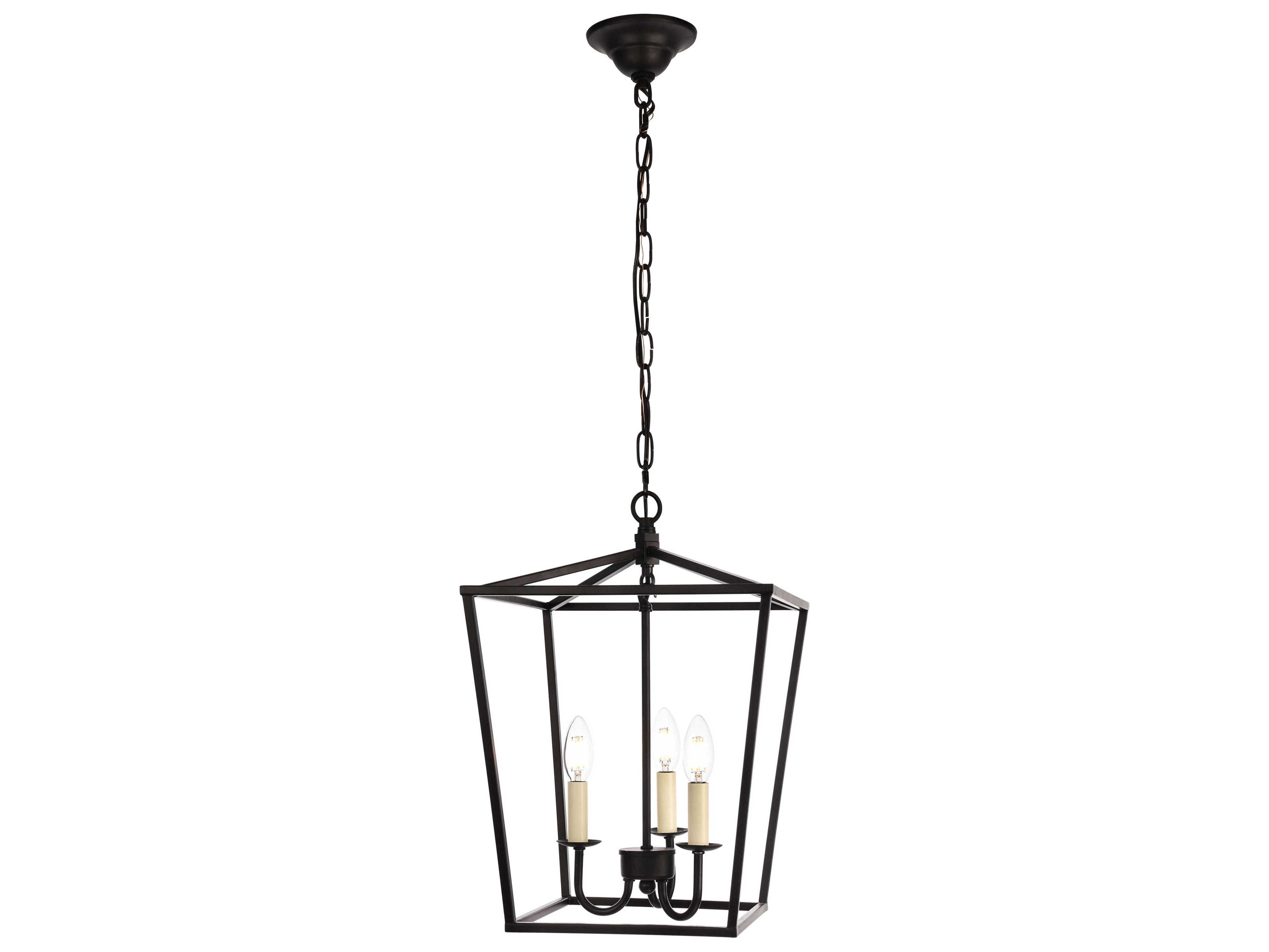 Maddox 3-Light Black Candelabra Chandelier