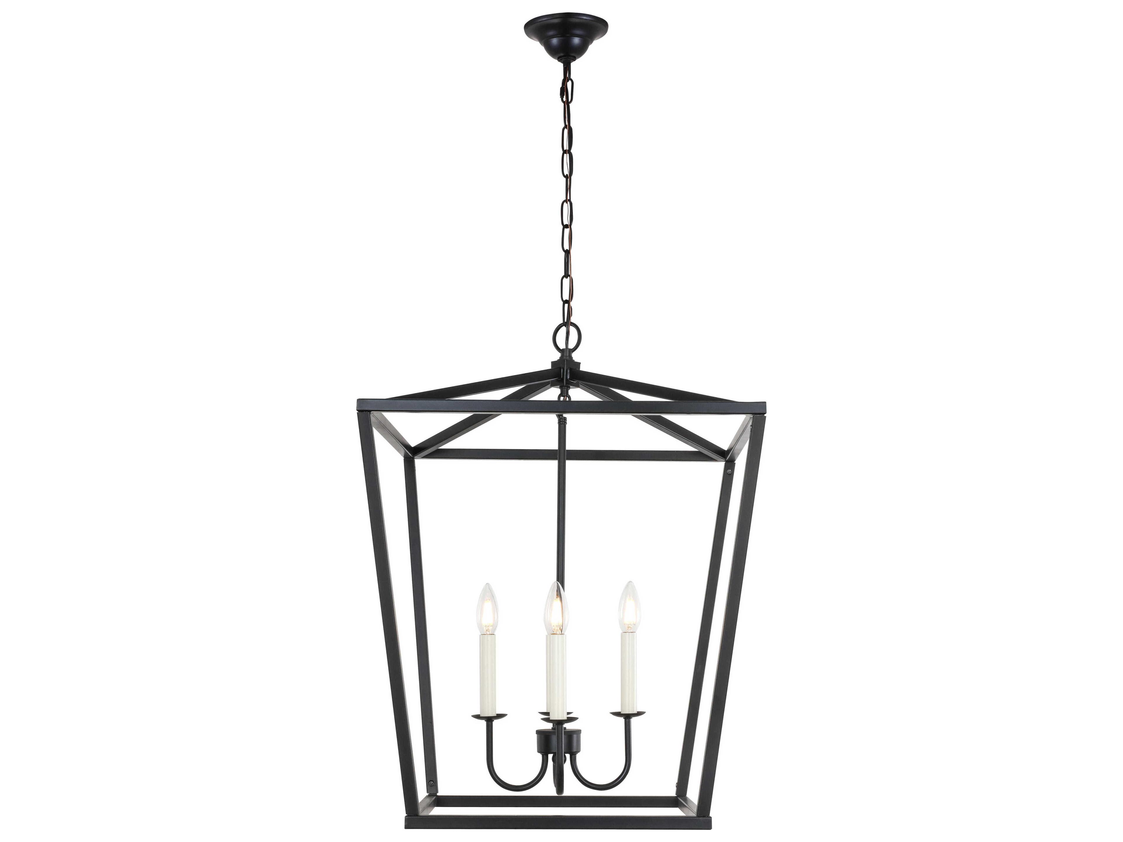 Maddox 4-Light Black LED Chandelier