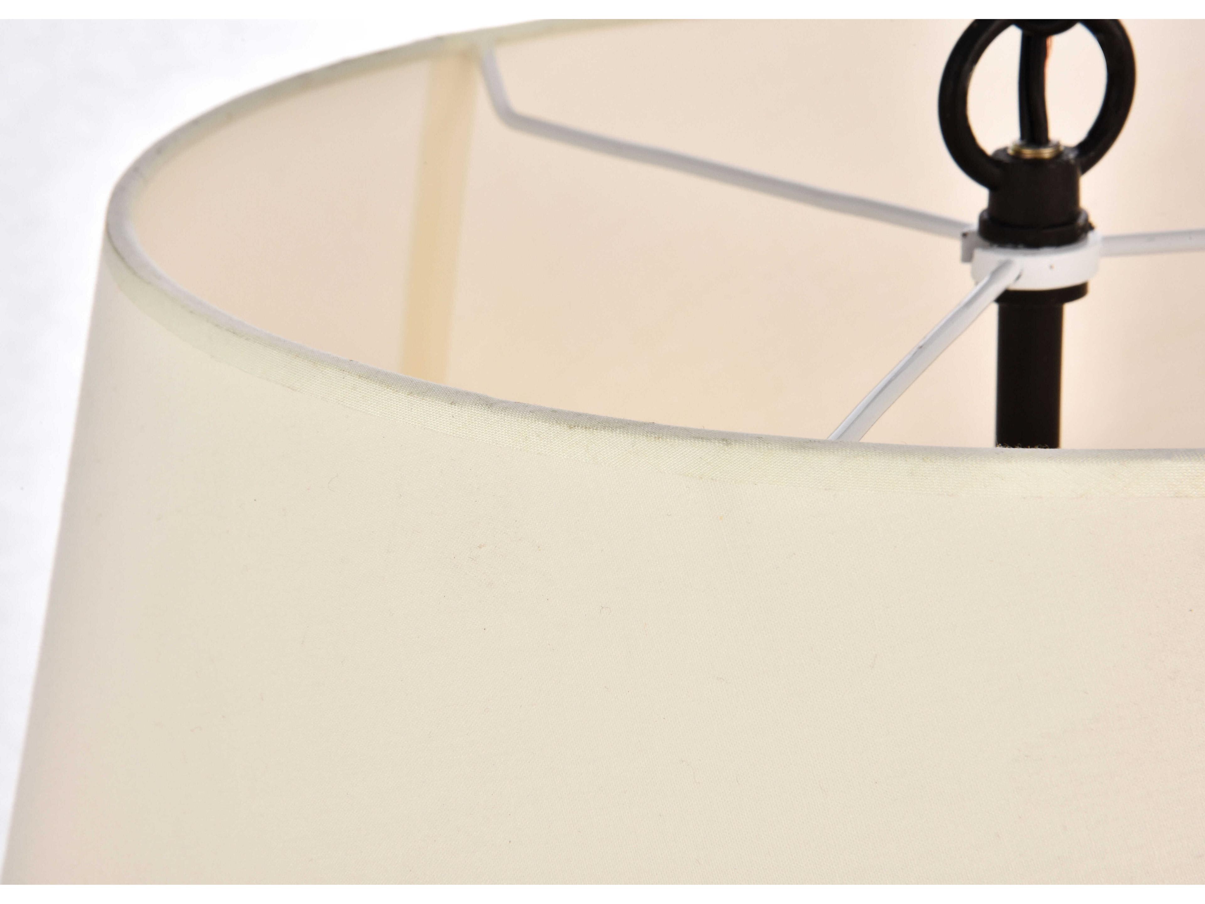 Elegant Lighting Maple 4-Light Black Drum Chandelier