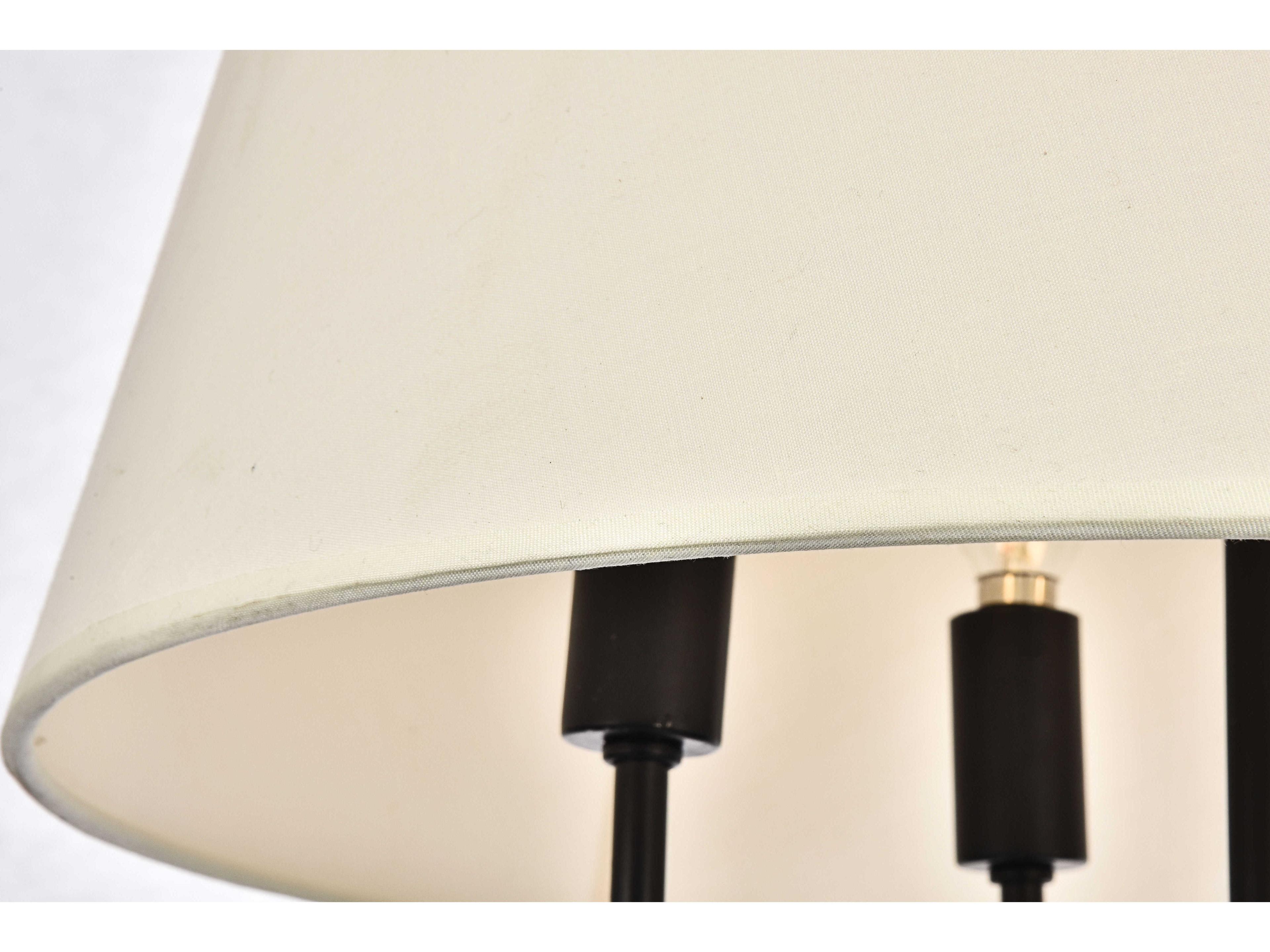 Elegant Lighting Maple 4-Light Black Drum Chandelier