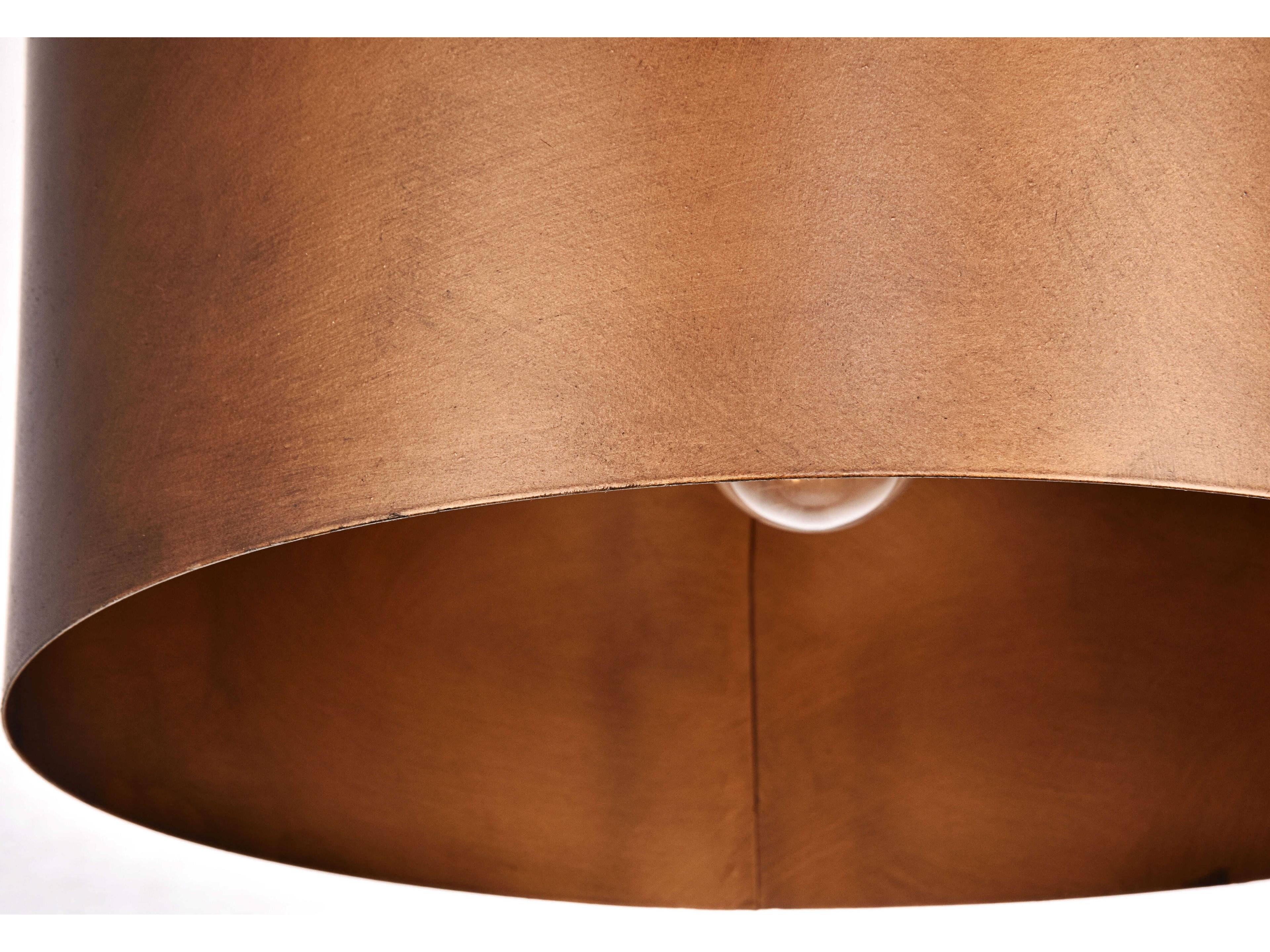 Elegant Lighting Miro 1-Light Manual Brass Drum Pendant