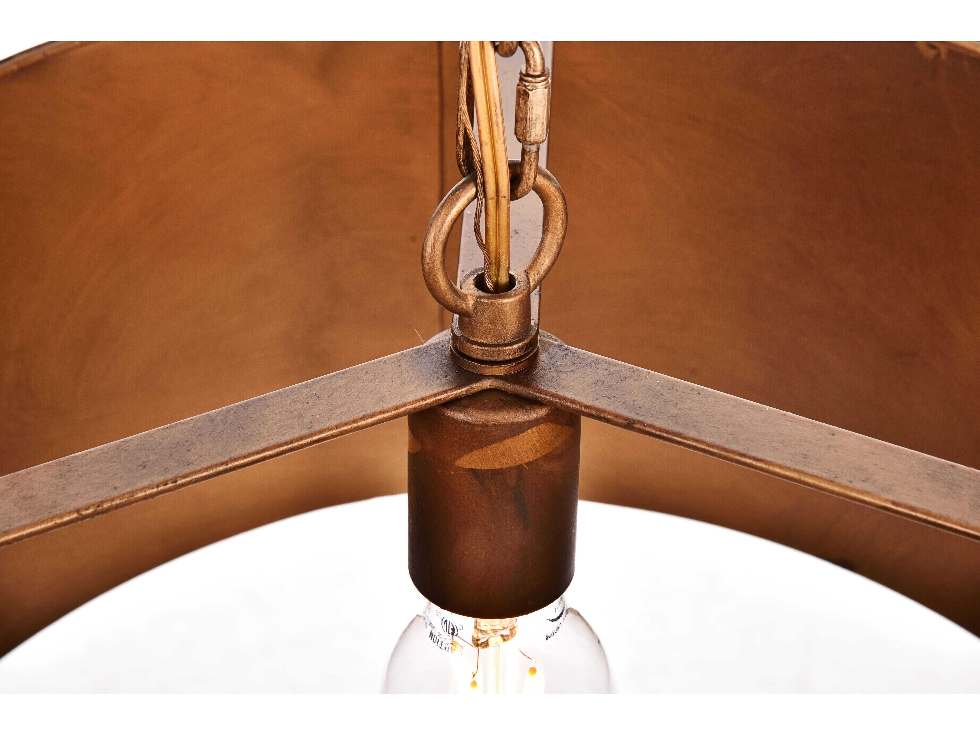 Elegant Lighting Miro 1-Light Manual Brass Drum Pendant