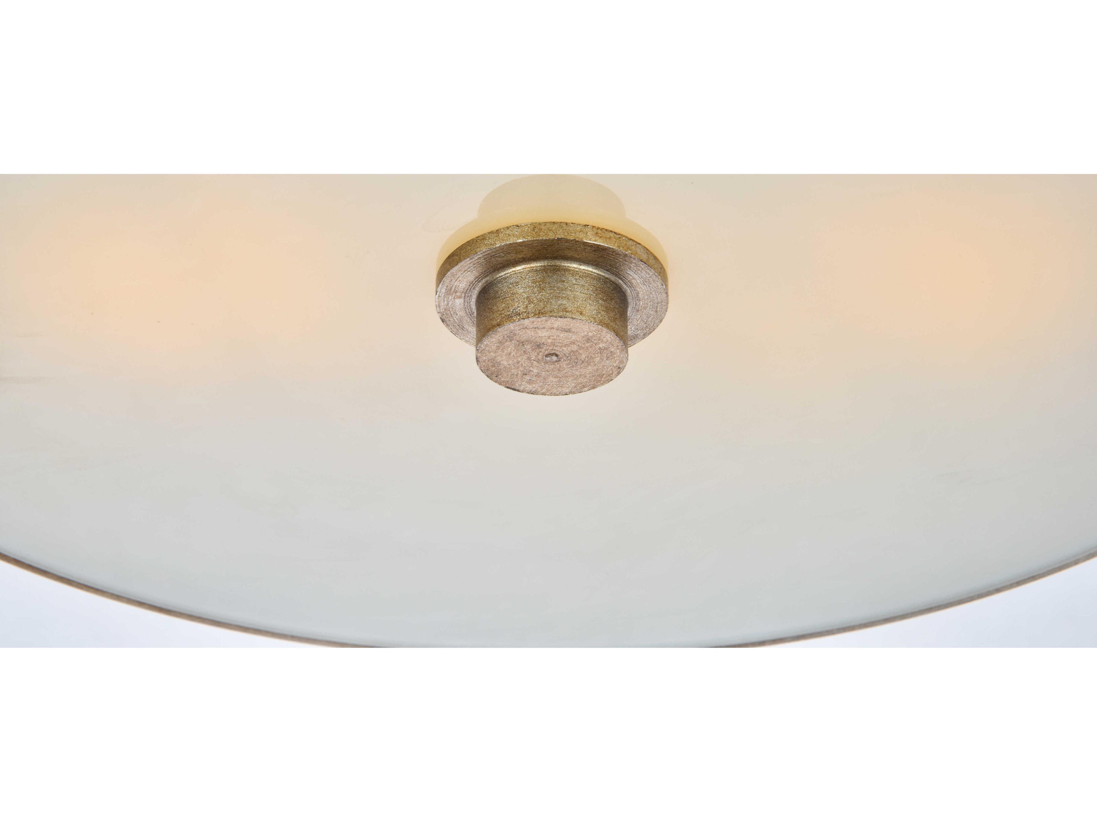 Elegant Lighting Hazen 2-Light Vintage Silver Glass Round Flush Mount