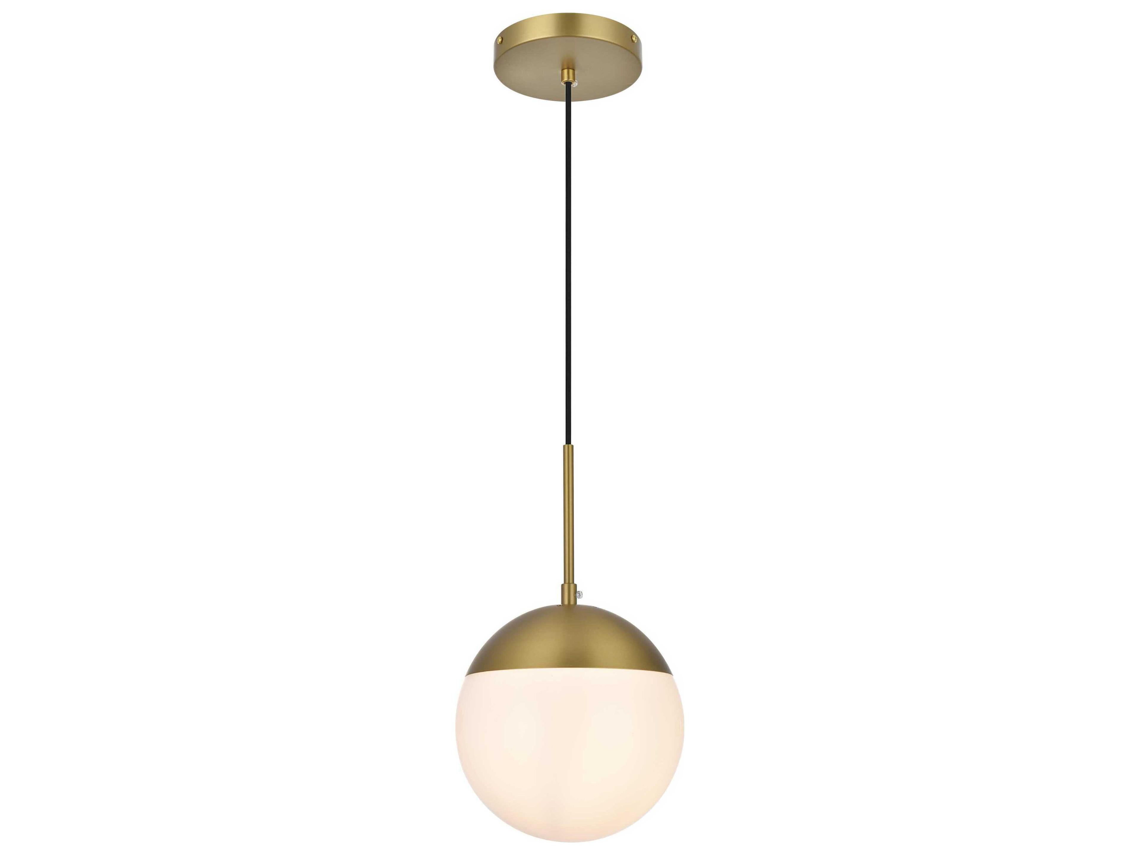 Eclipse 1-Light Satin Gold Globe Mini Pendant