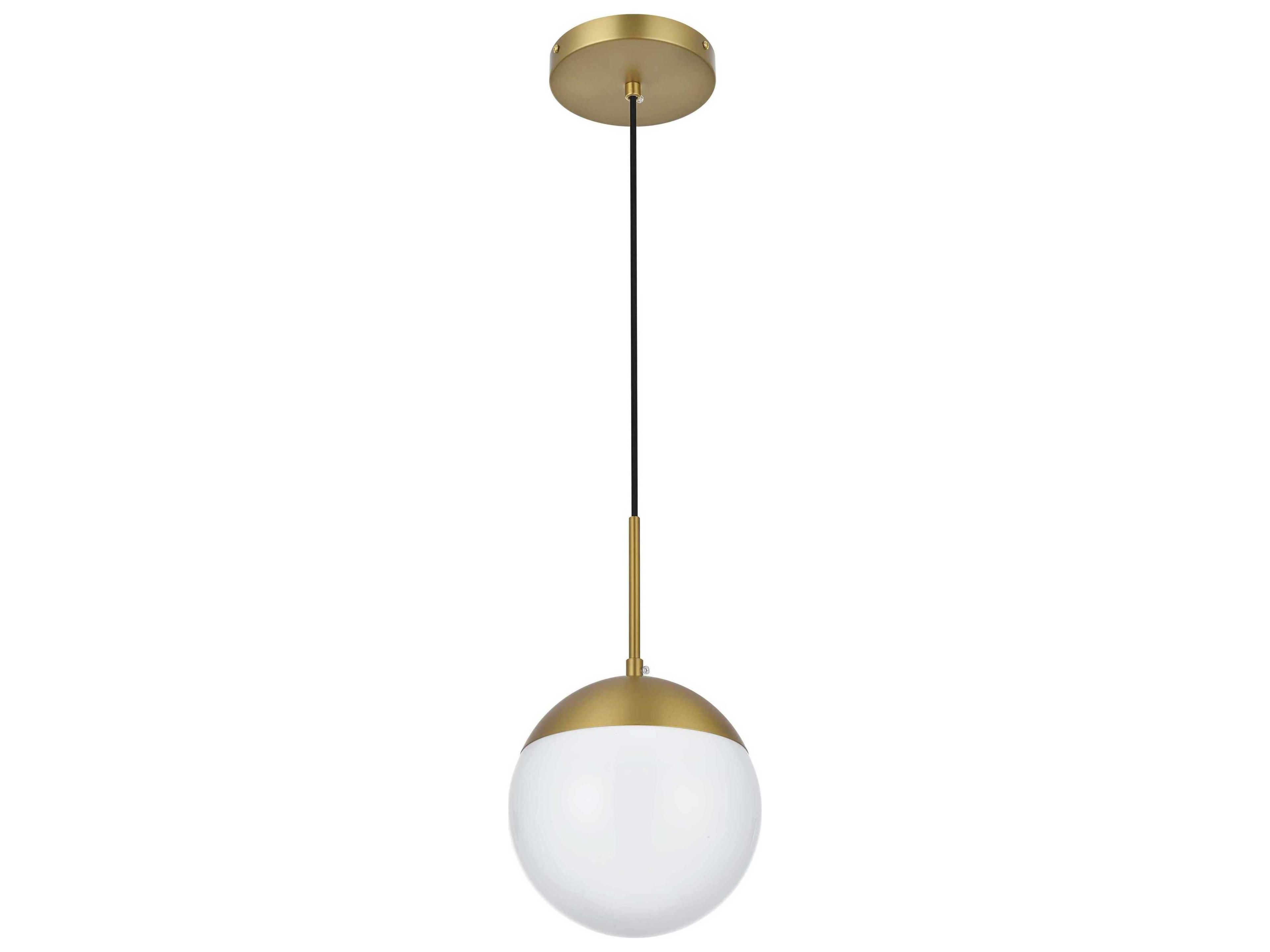 Elegant Lighting Eclipse 1-Light Satin Gold Globe Mini Pendant