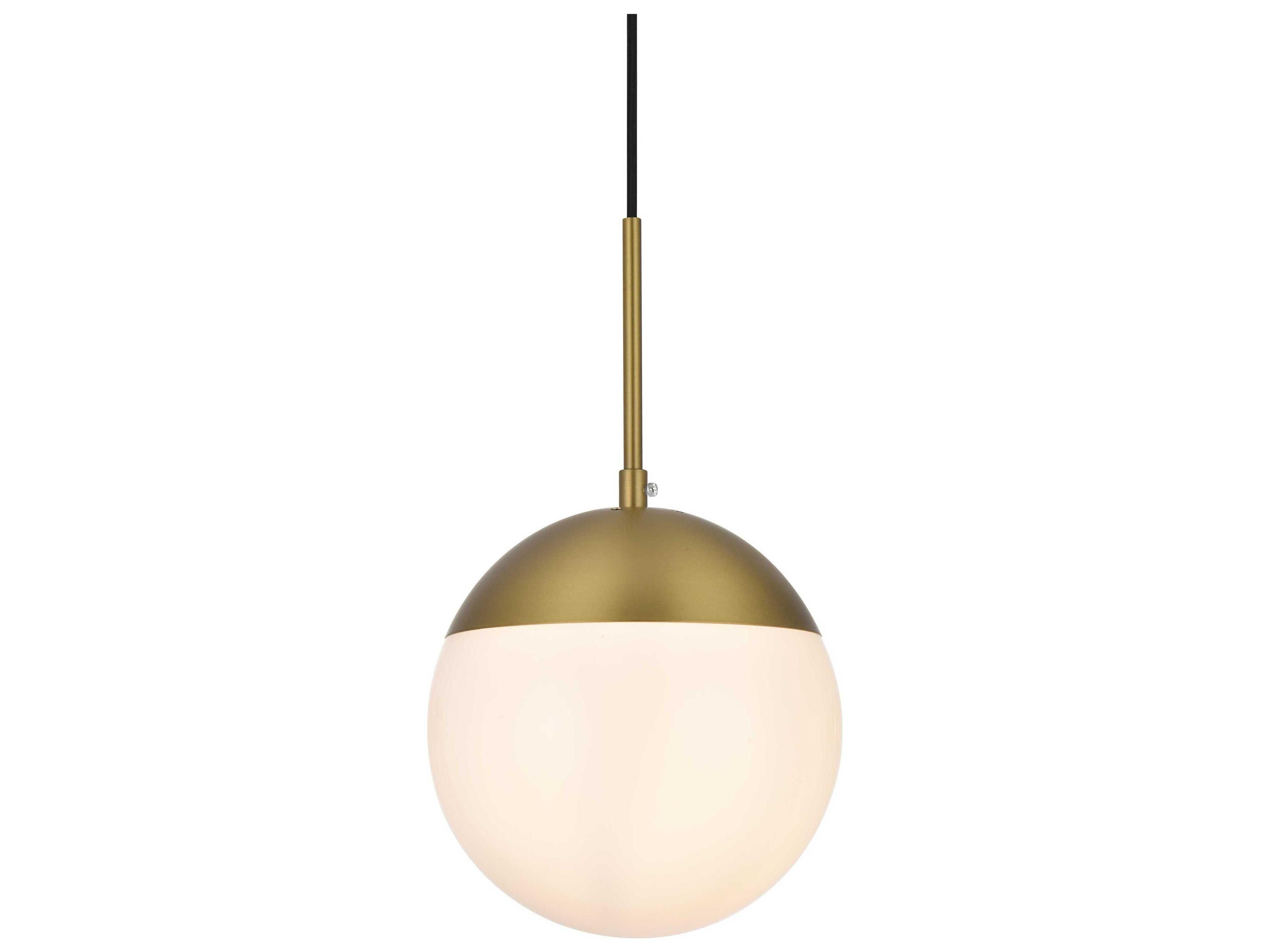 Elegant Lighting Eclipse 1-Light Satin Gold Globe Mini Pendant