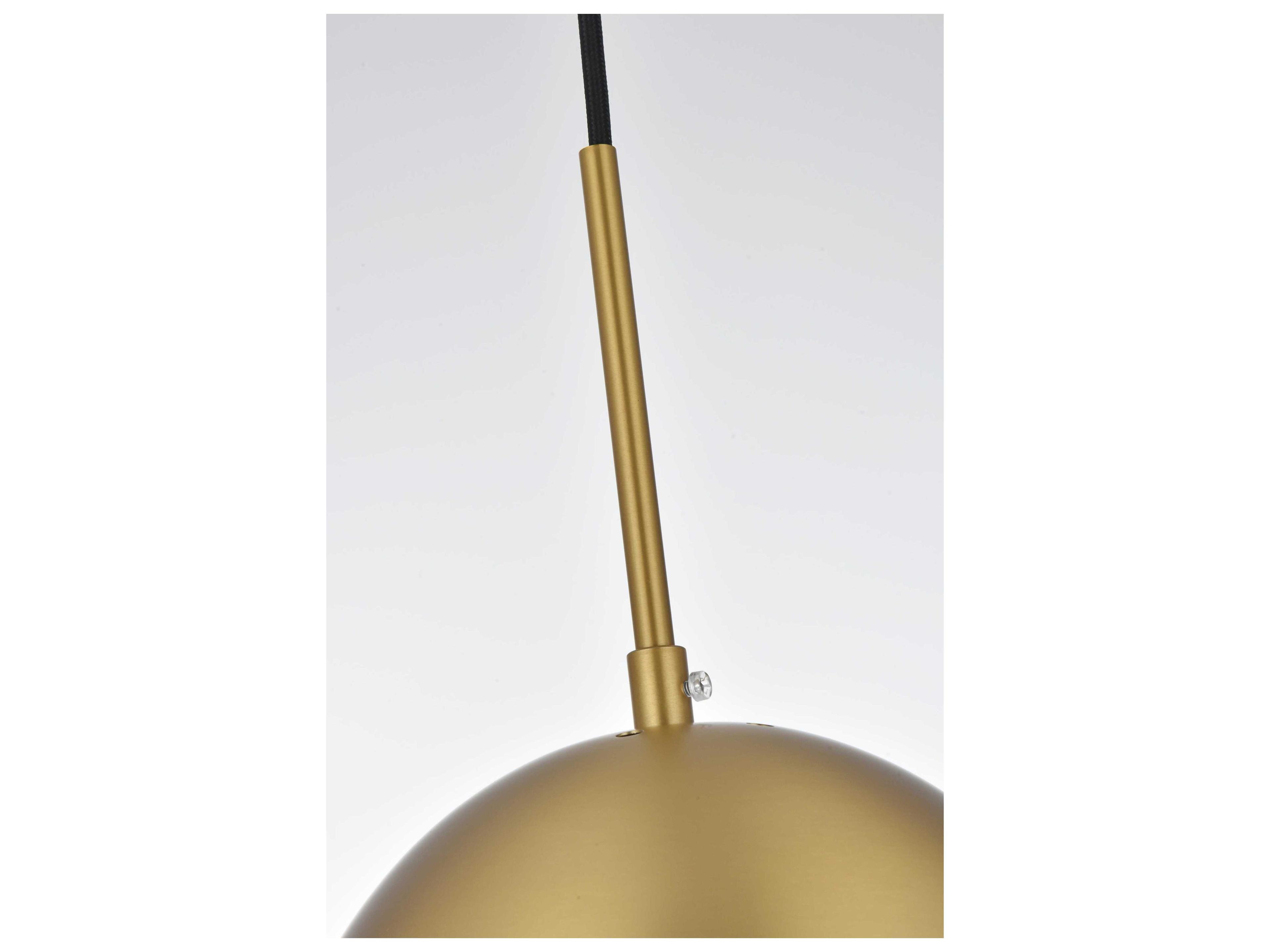 Elegant Lighting Eclipse 1-Light Satin Gold Globe Mini Pendant