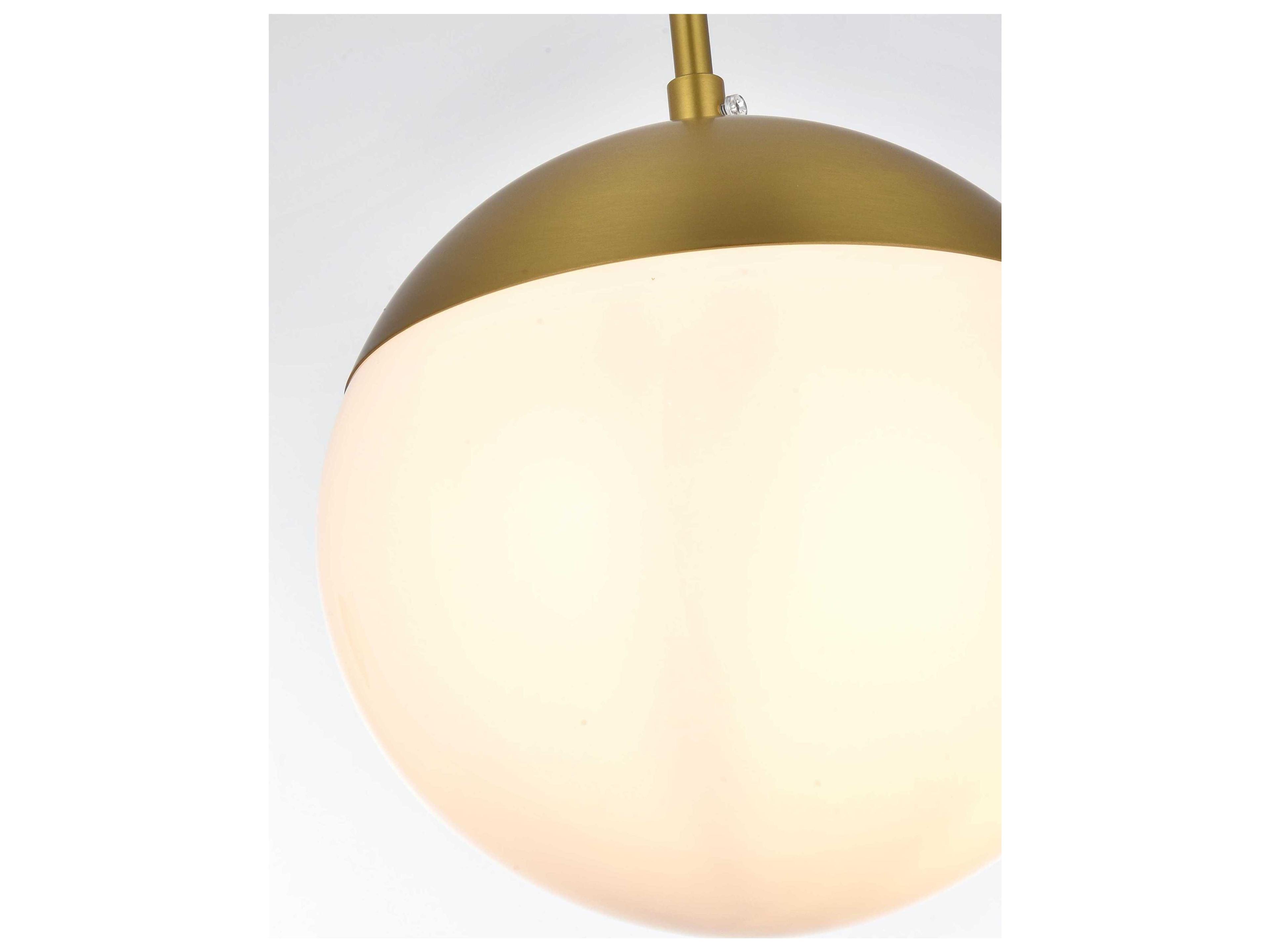 Elegant Lighting Eclipse 1-Light Satin Gold Globe Mini Pendant