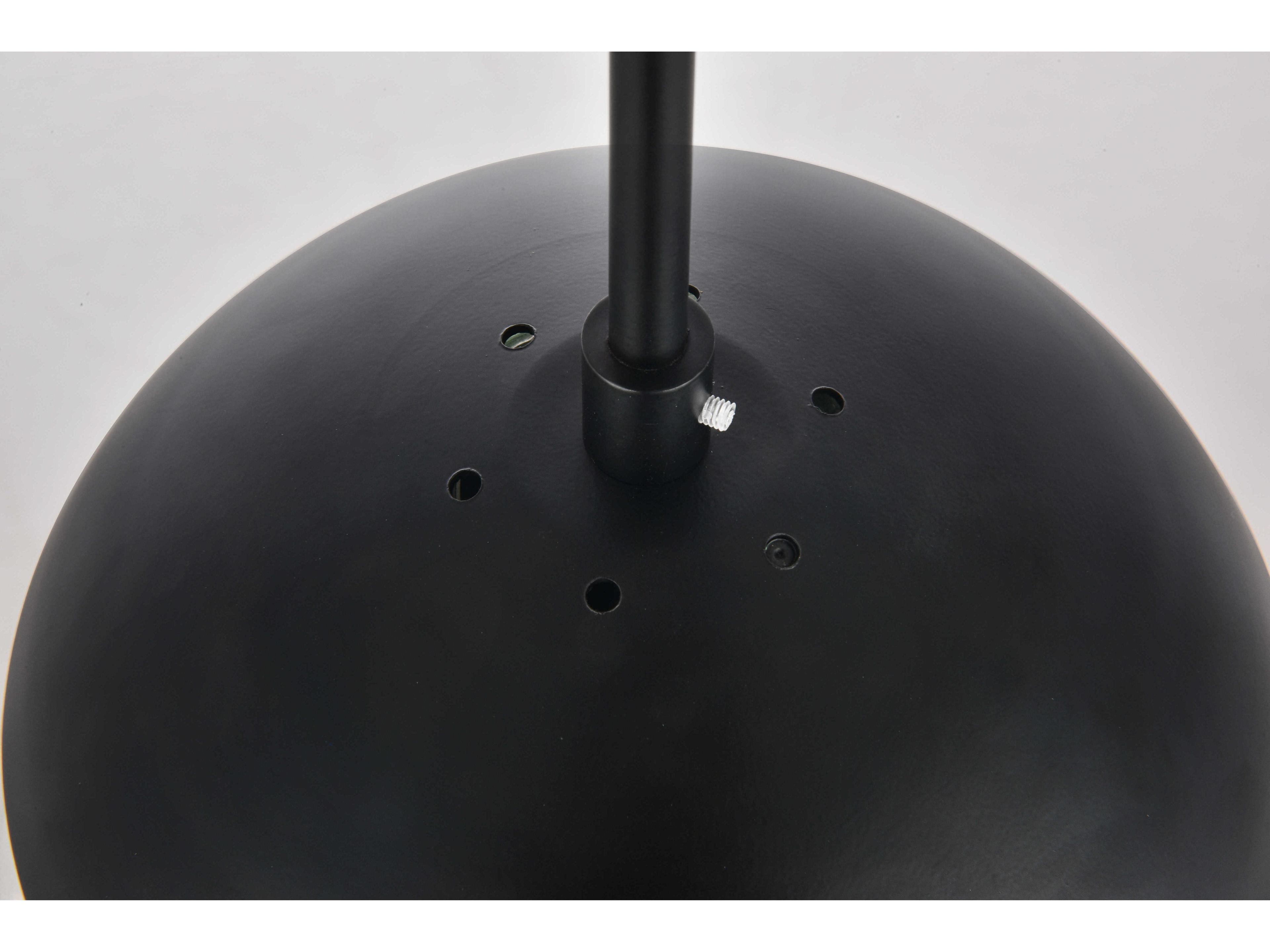 Elegant Lighting Eclipse 1-Light Black Glass Globe Mini Pendant