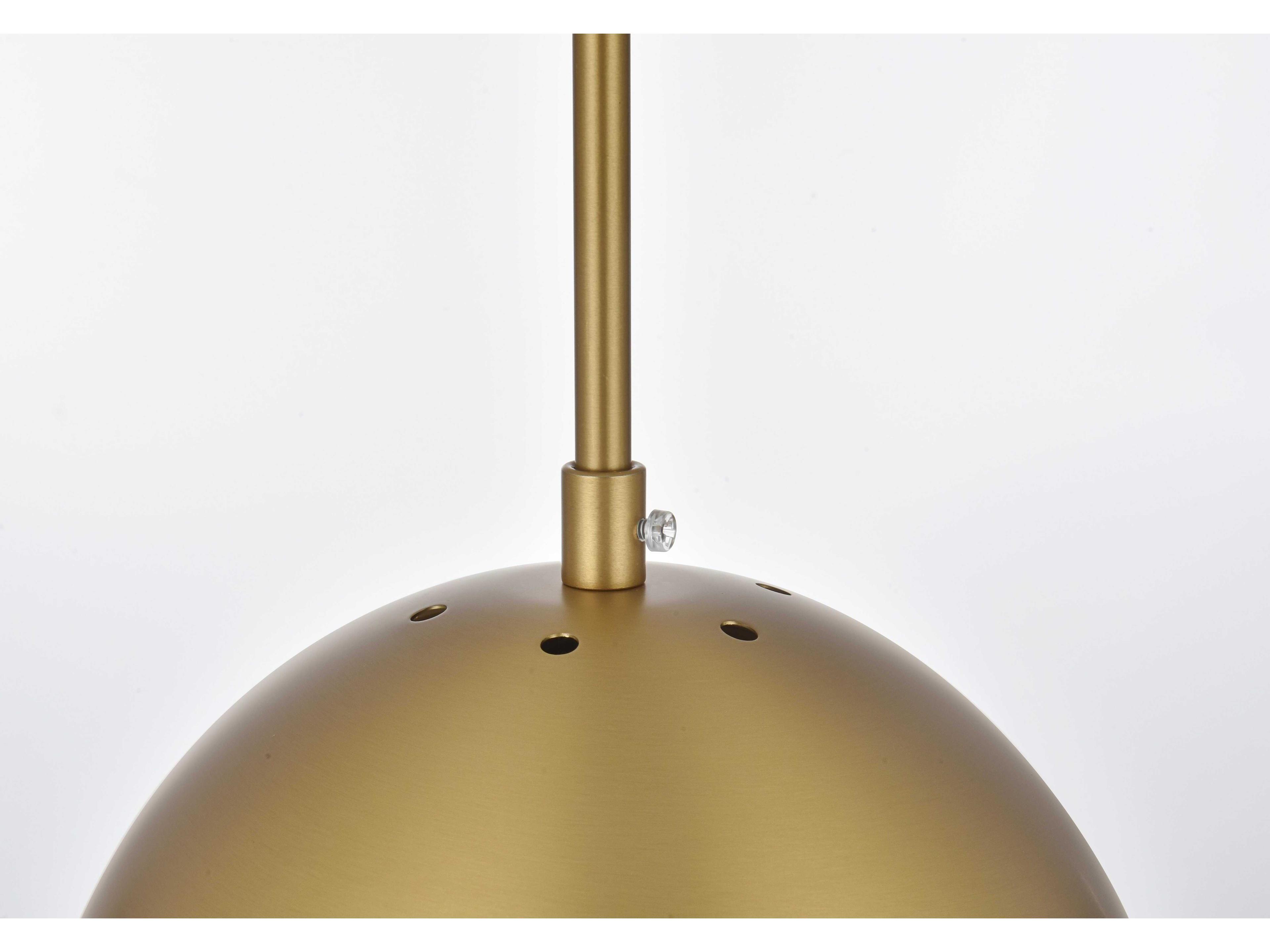 Elegant Lighting Eclipse 1-Light Satin Gold Globe Mini Pendant