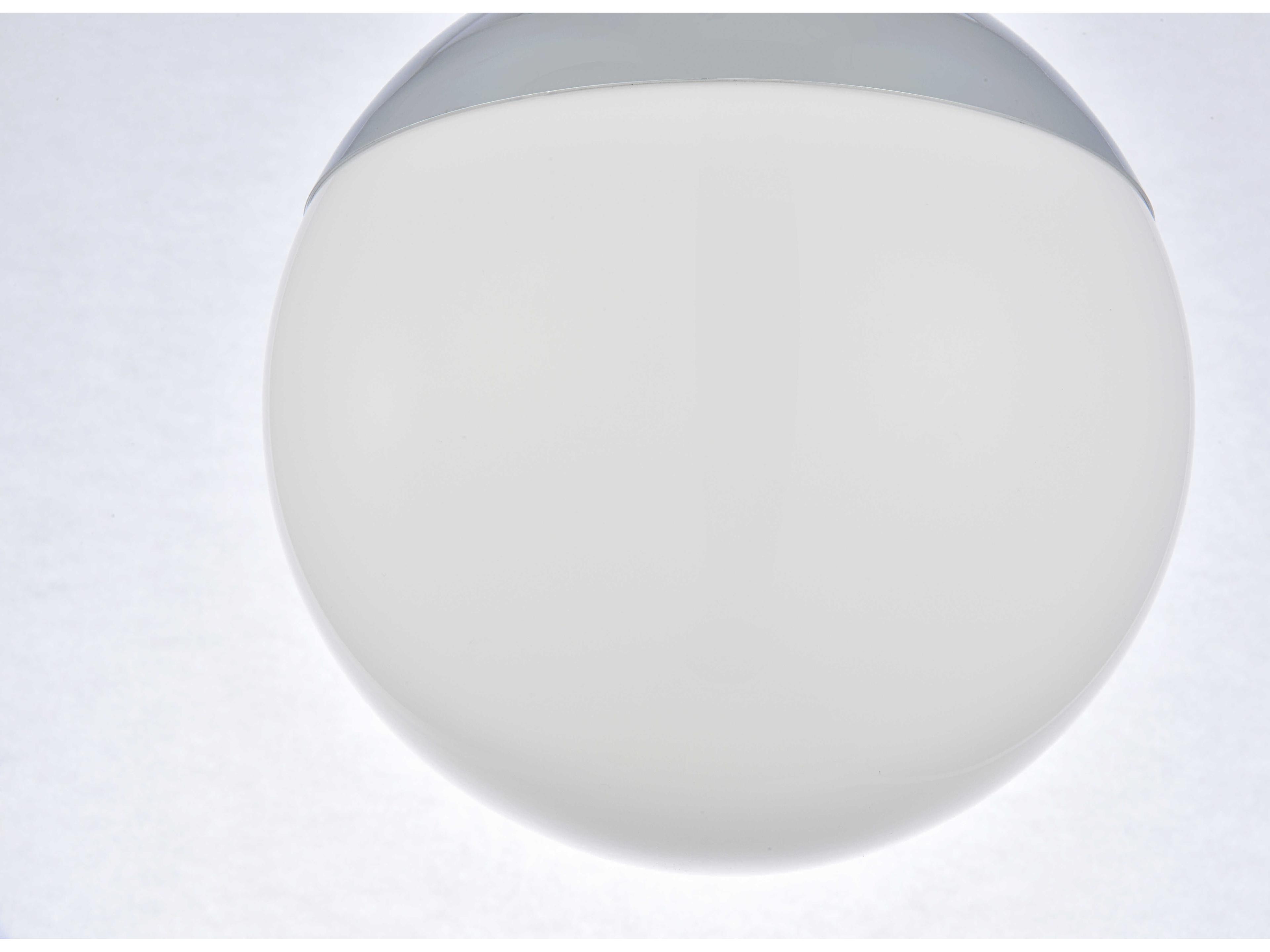 Elegant Lighting Eclipse 1-Light Chrome Glass Globe Mini Pendant