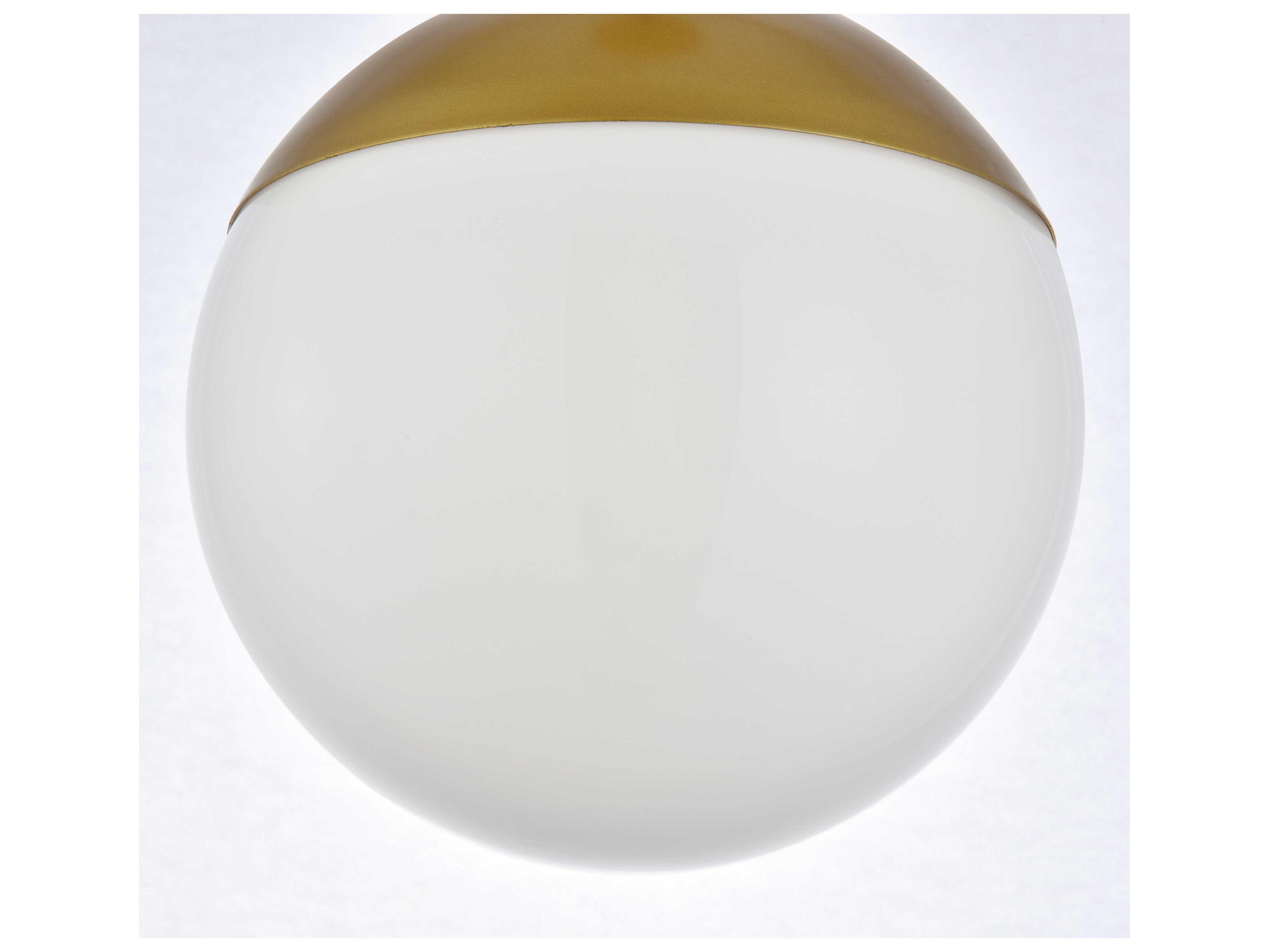 Elegant Lighting Eclipse 1-Light Brass Glass Globe Mini Pendant