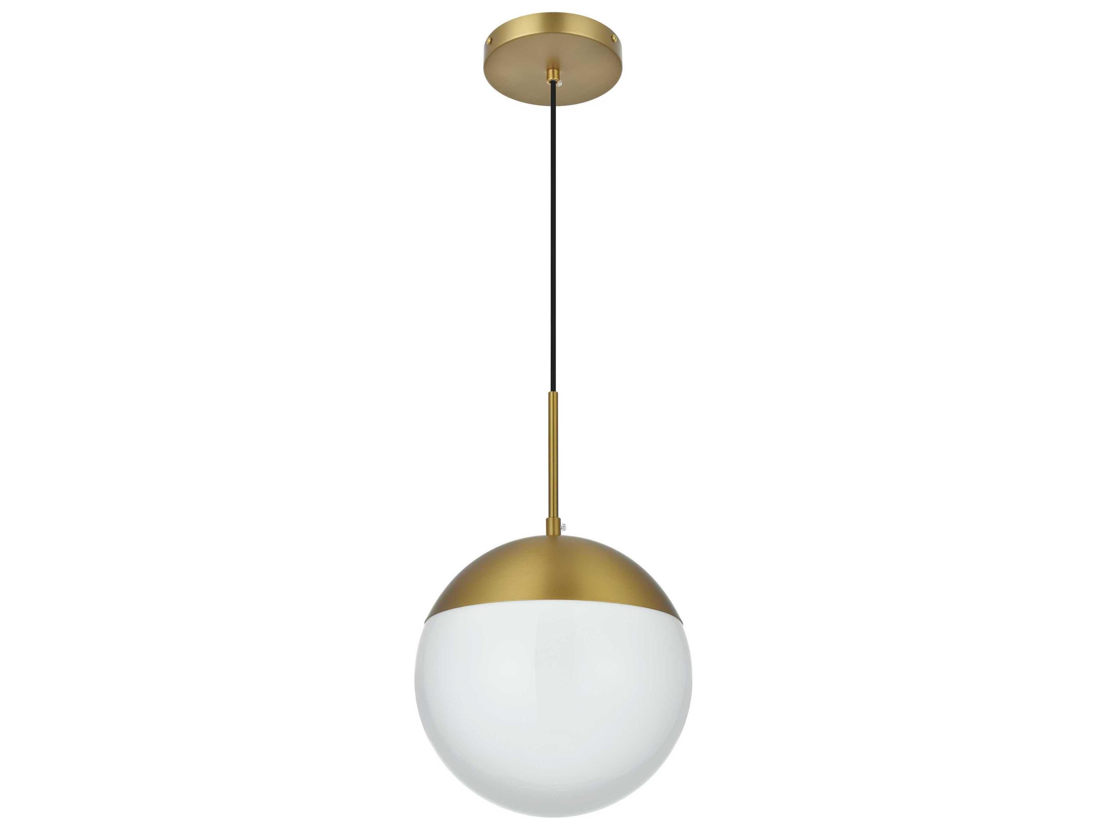 Elegant Lighting Eclipse 1-Light Satin Gold Globe Mini Pendant