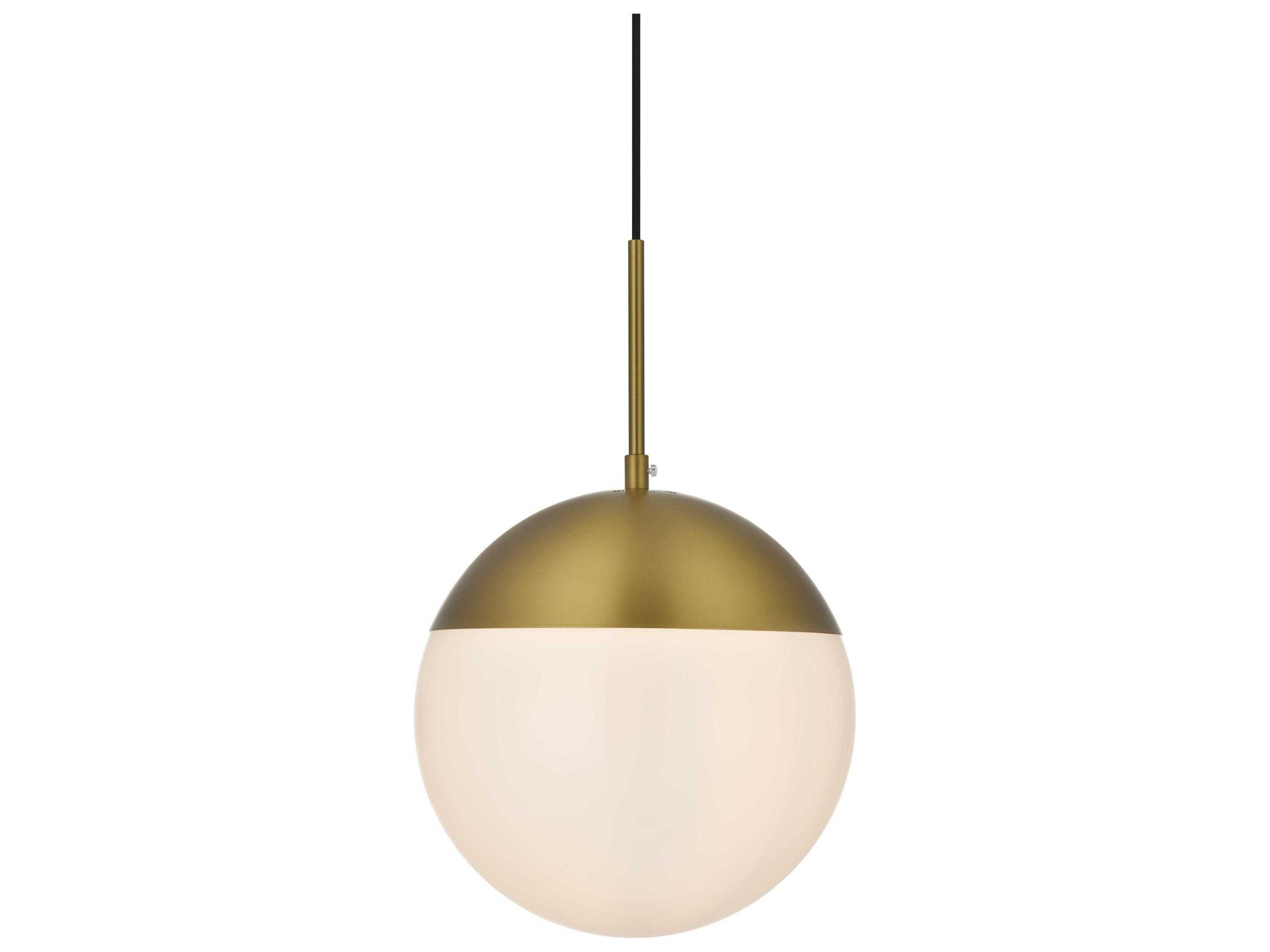 Elegant Lighting Eclipse 1-Light Satin Gold Globe Mini Pendant