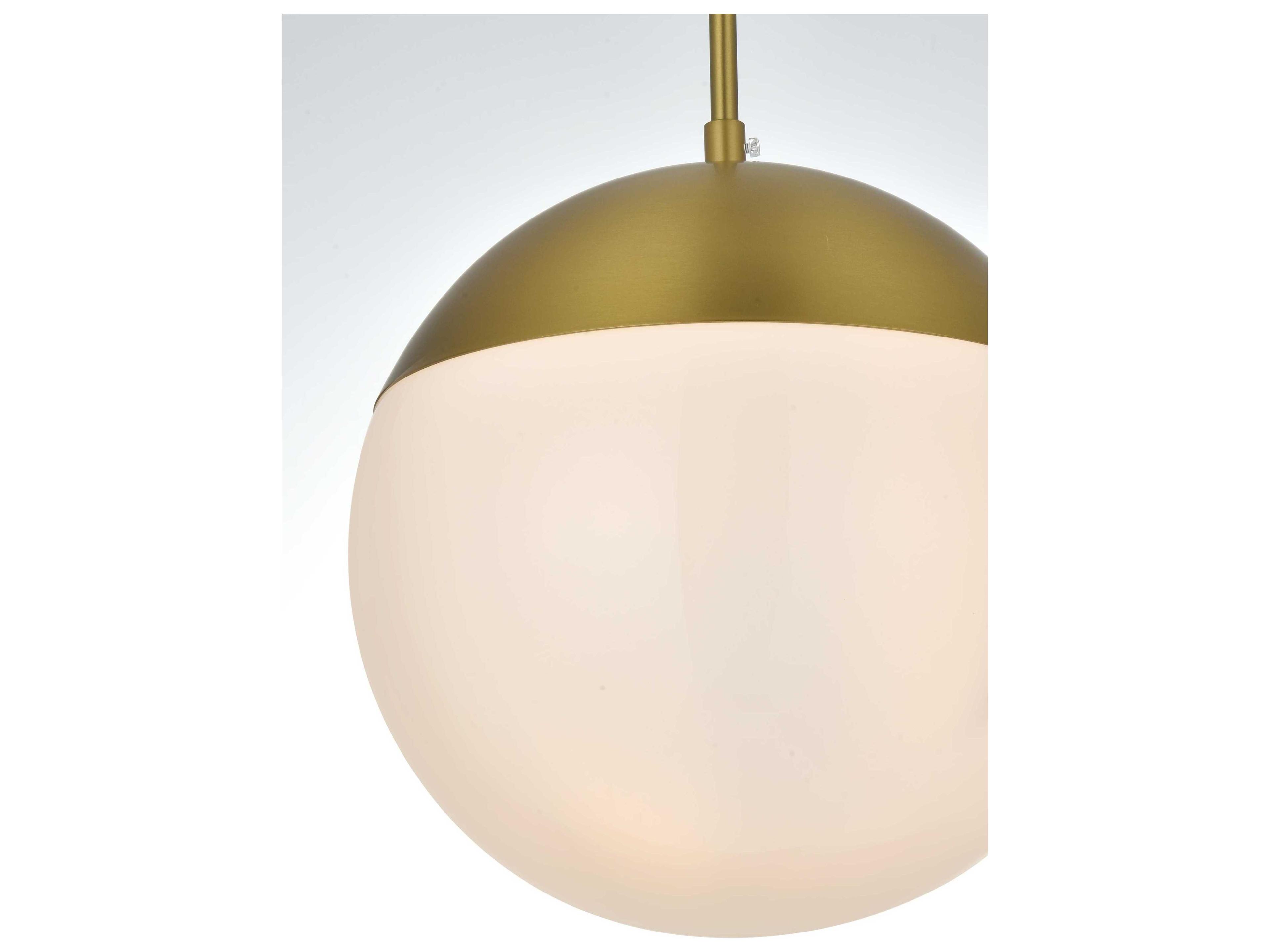 Elegant Lighting Eclipse 1-Light Satin Gold Globe Mini Pendant