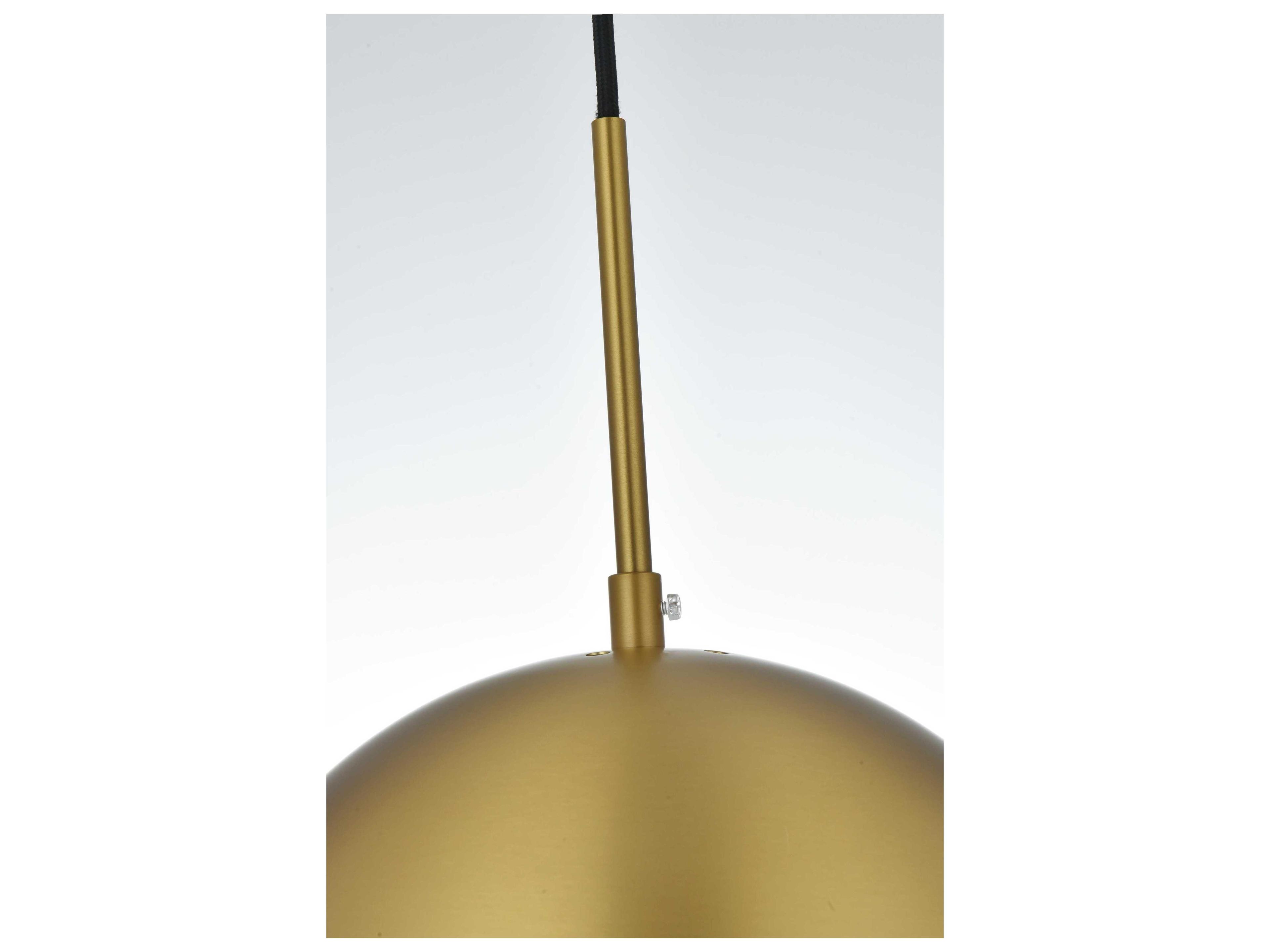 Elegant Lighting Eclipse 1-Light Satin Gold Globe Mini Pendant
