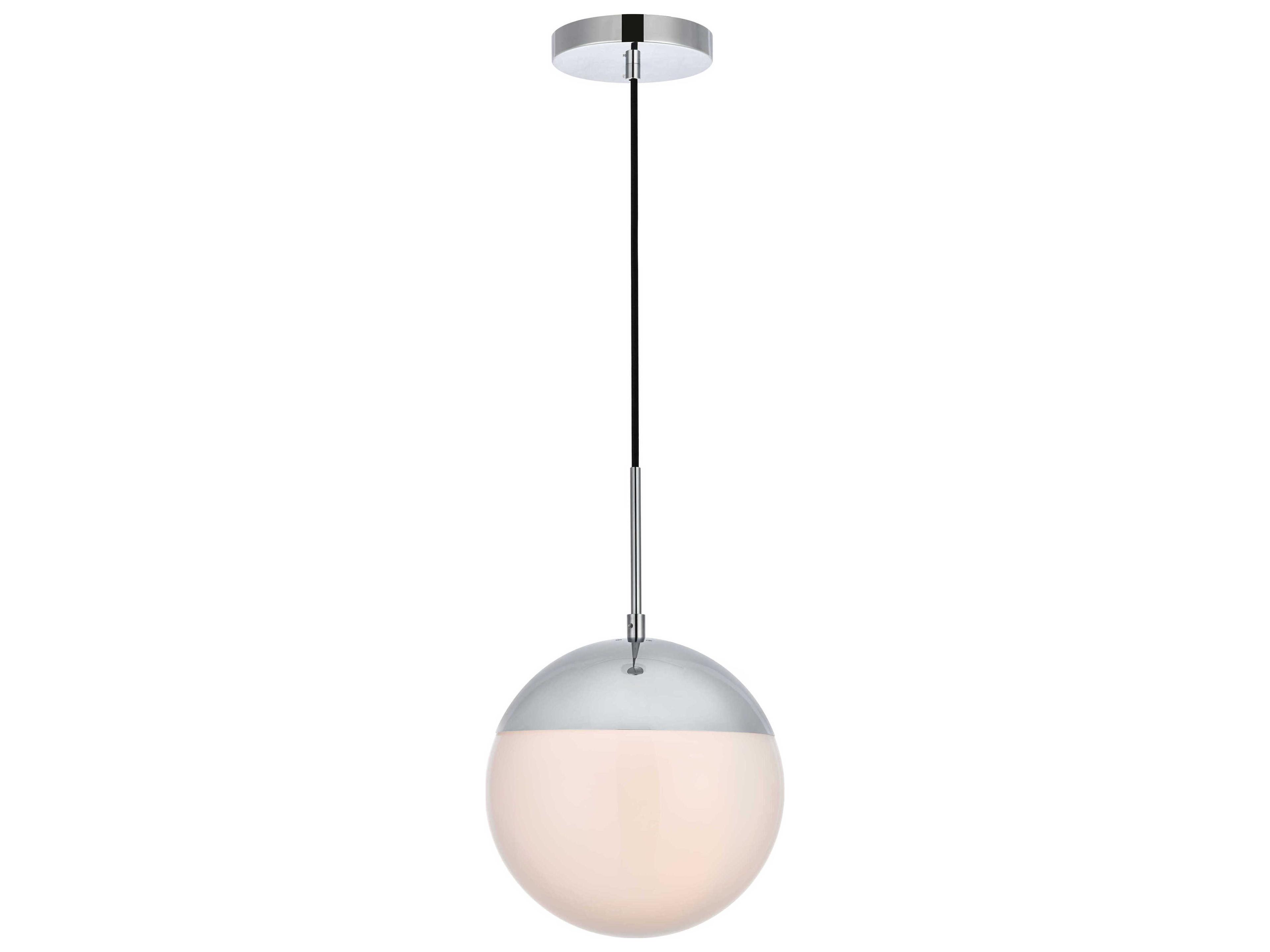 Eclipse 1-Light Chrome Glass Globe Mini Pendant