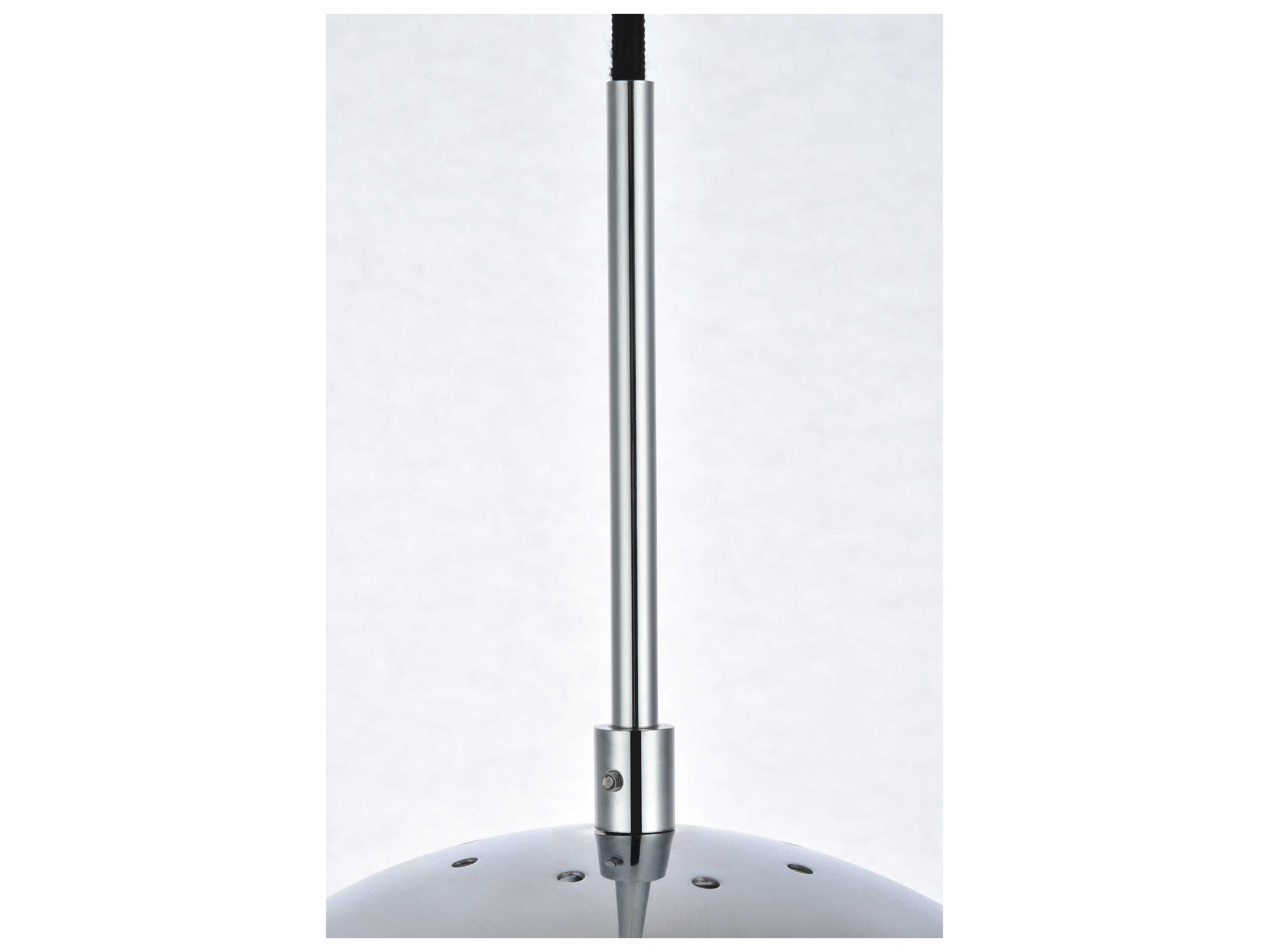 Elegant Lighting Eclipse 1-Light Chrome Glass Globe Mini Pendant