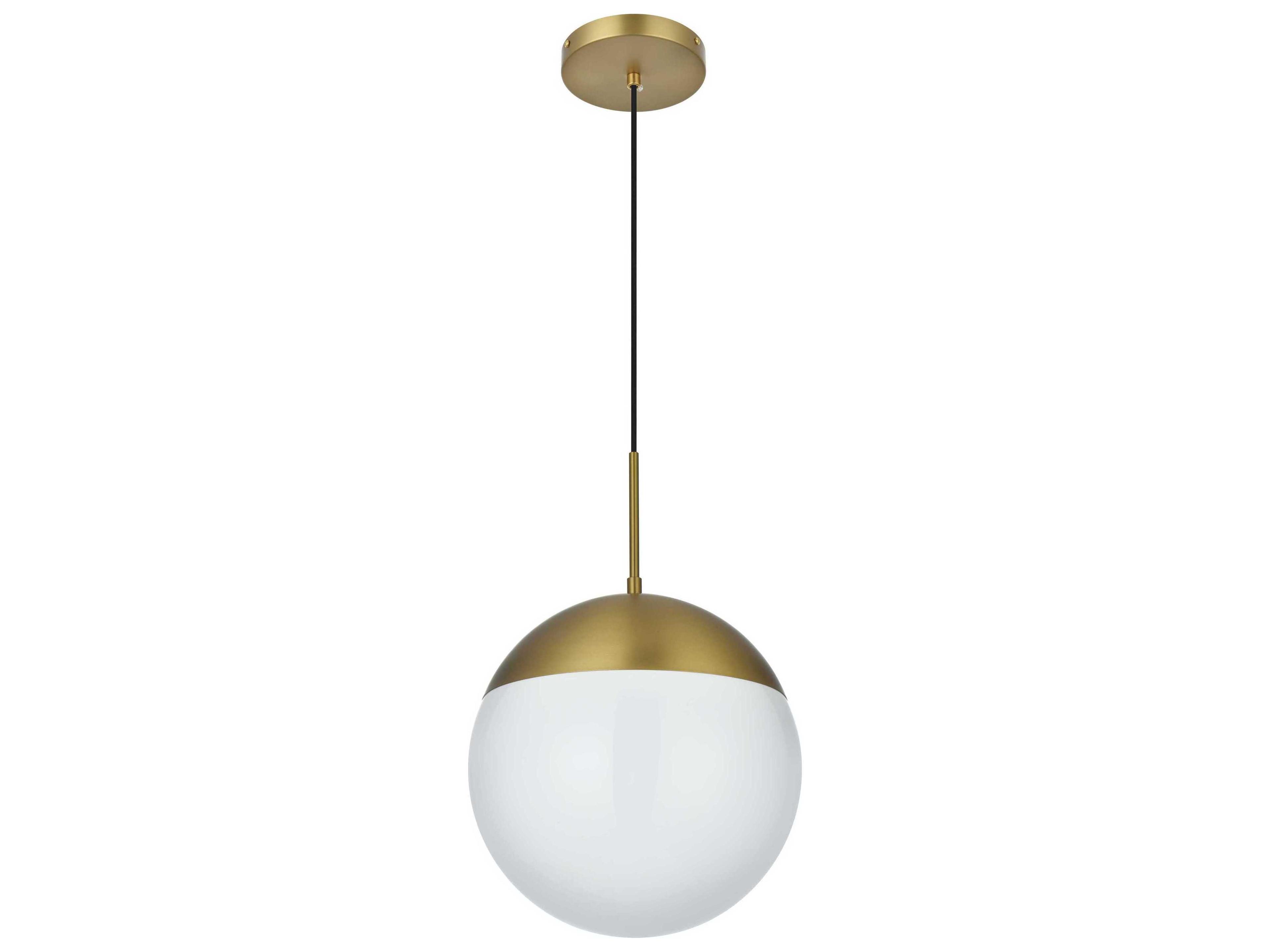 Elegant Lighting Eclipse 1-Light Satin Gold Globe Mini Pendant
