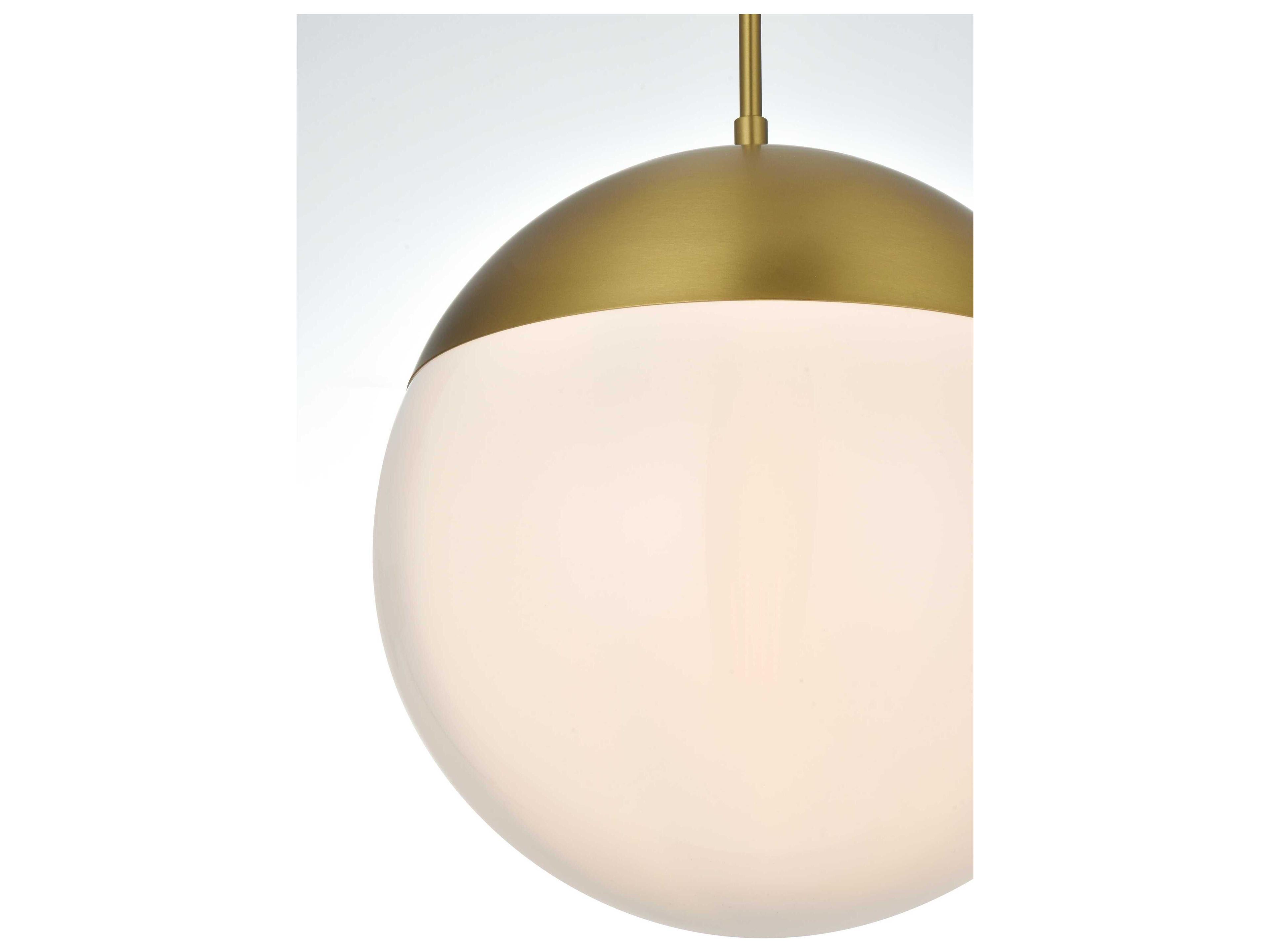 Elegant Lighting Eclipse 1-Light Satin Gold Globe Mini Pendant