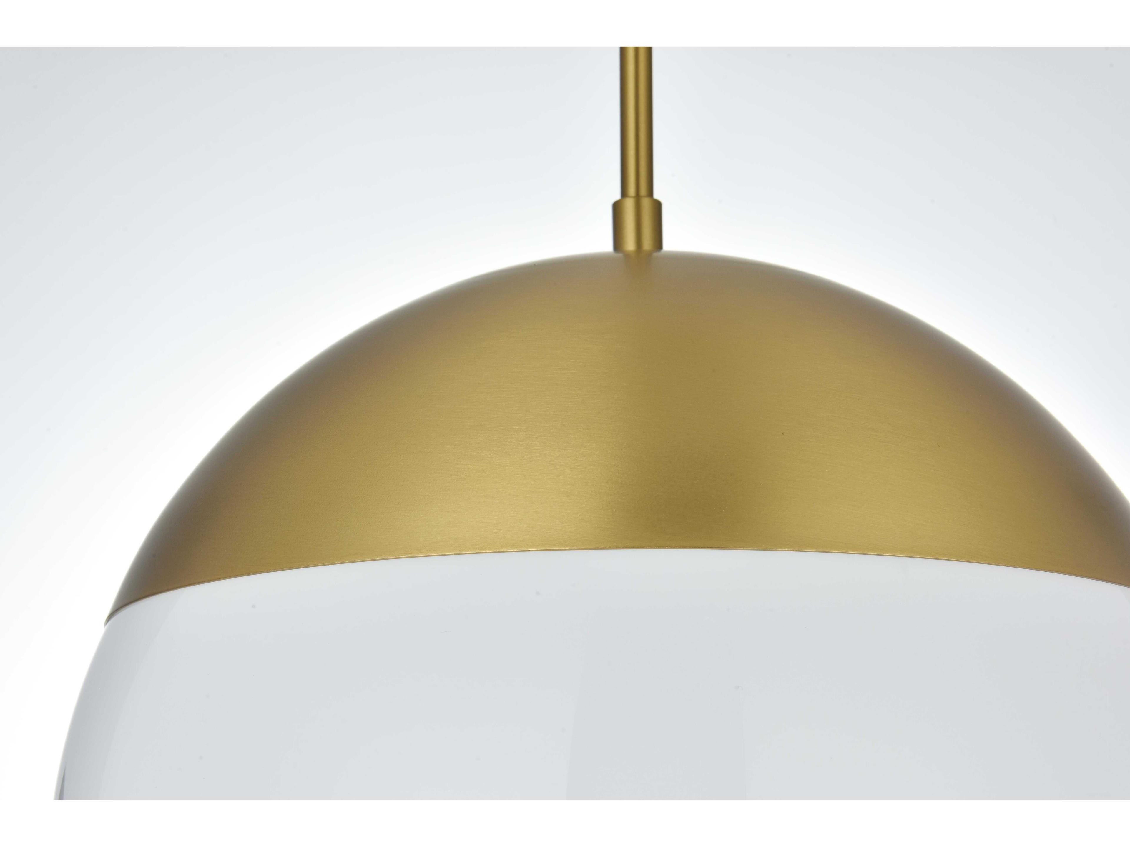 Elegant Lighting Eclipse 1-Light Satin Gold Globe Mini Pendant
