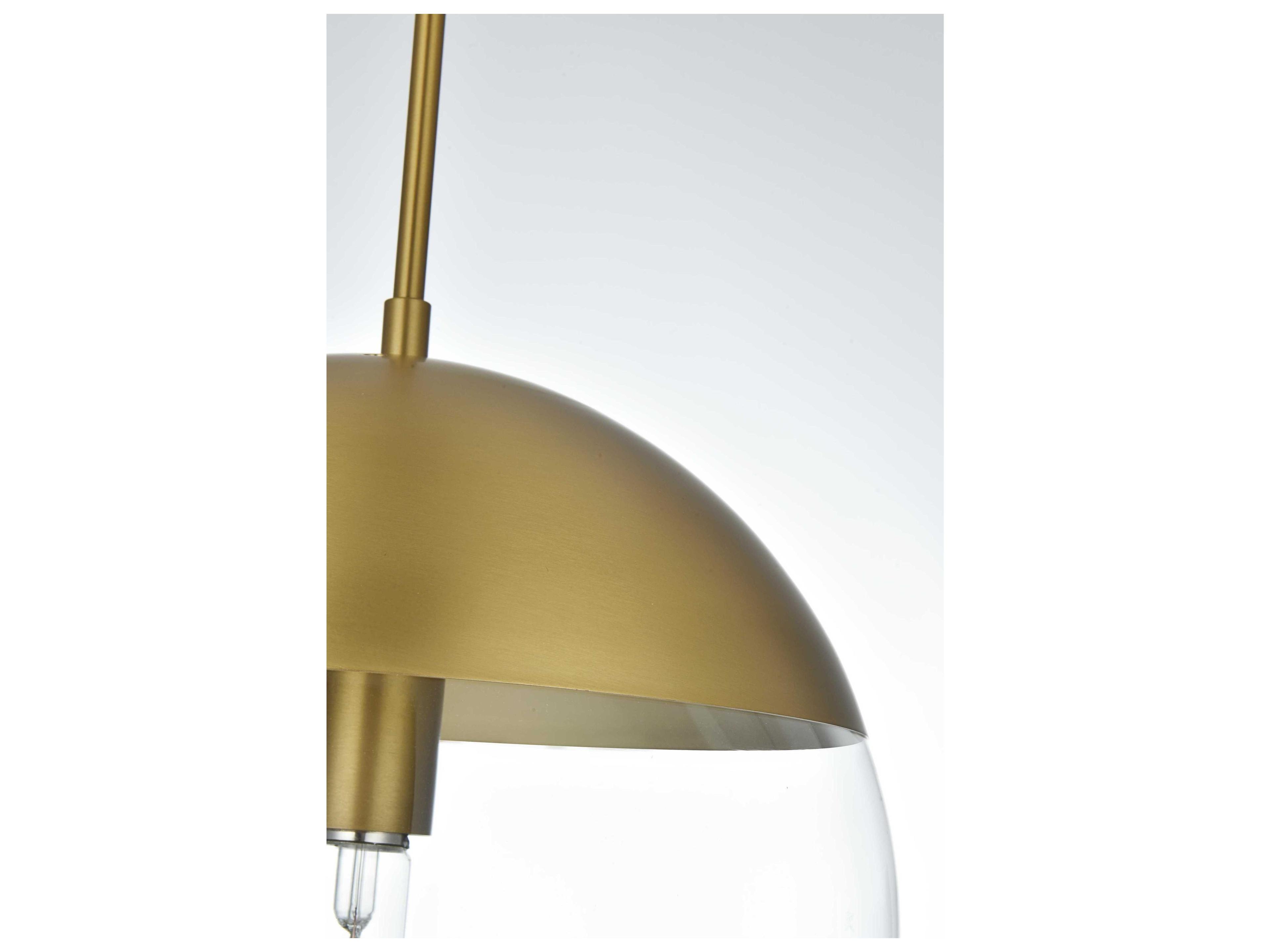 Elegant Lighting Eclipse 1-Light Satin Gold Globe Mini Pendant