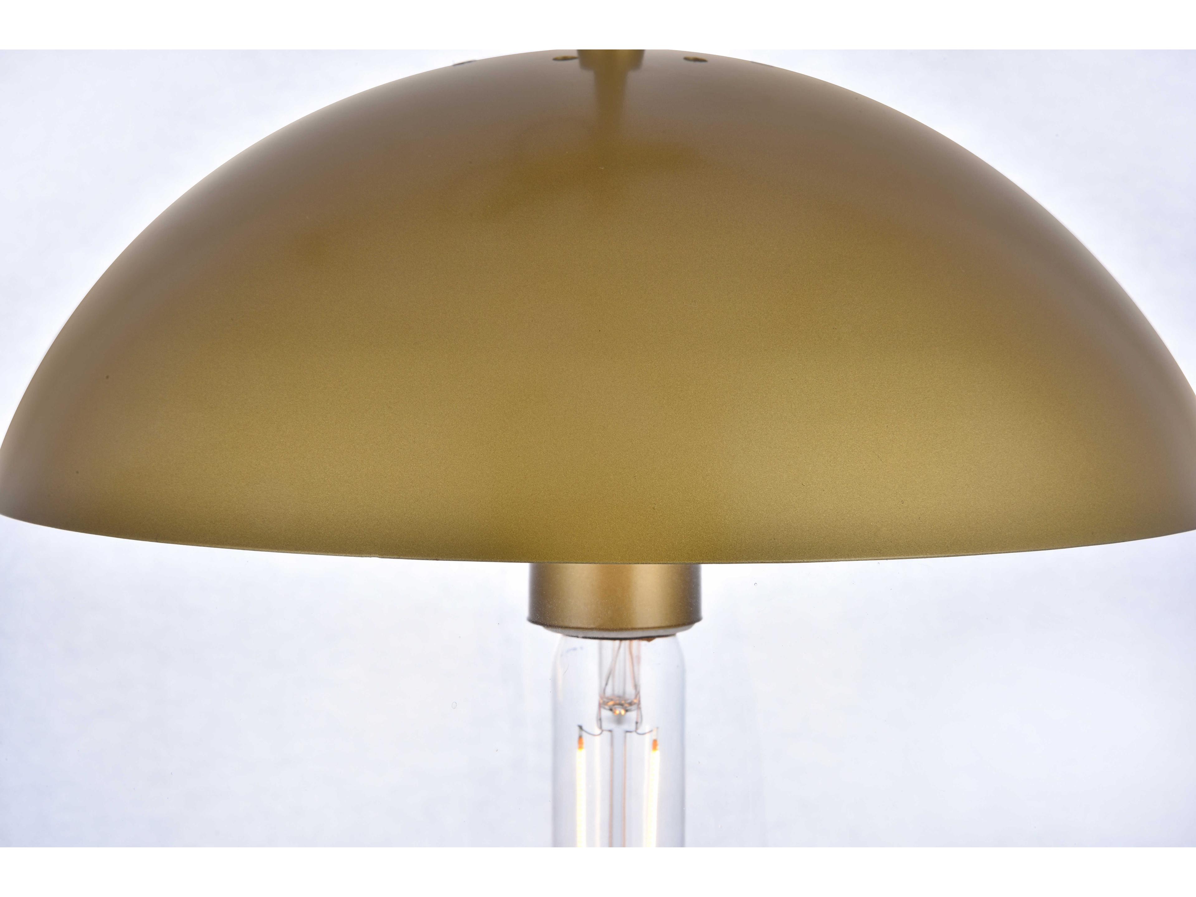 Elegant Lighting Eclipse 1-Light Brass Glass Globe Mini Pendant