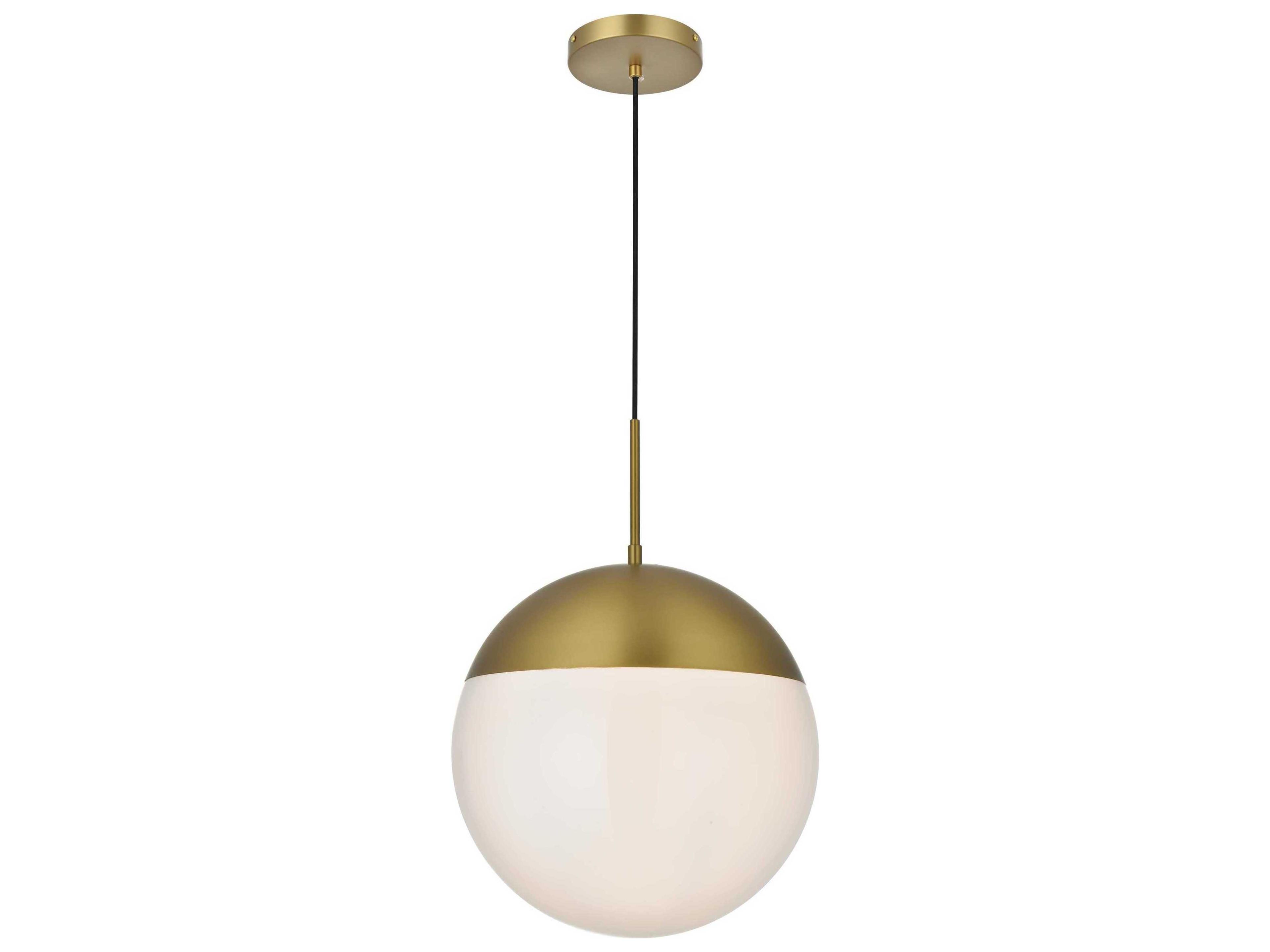 Eclipse 1-Light Satin Gold Globe Pendant