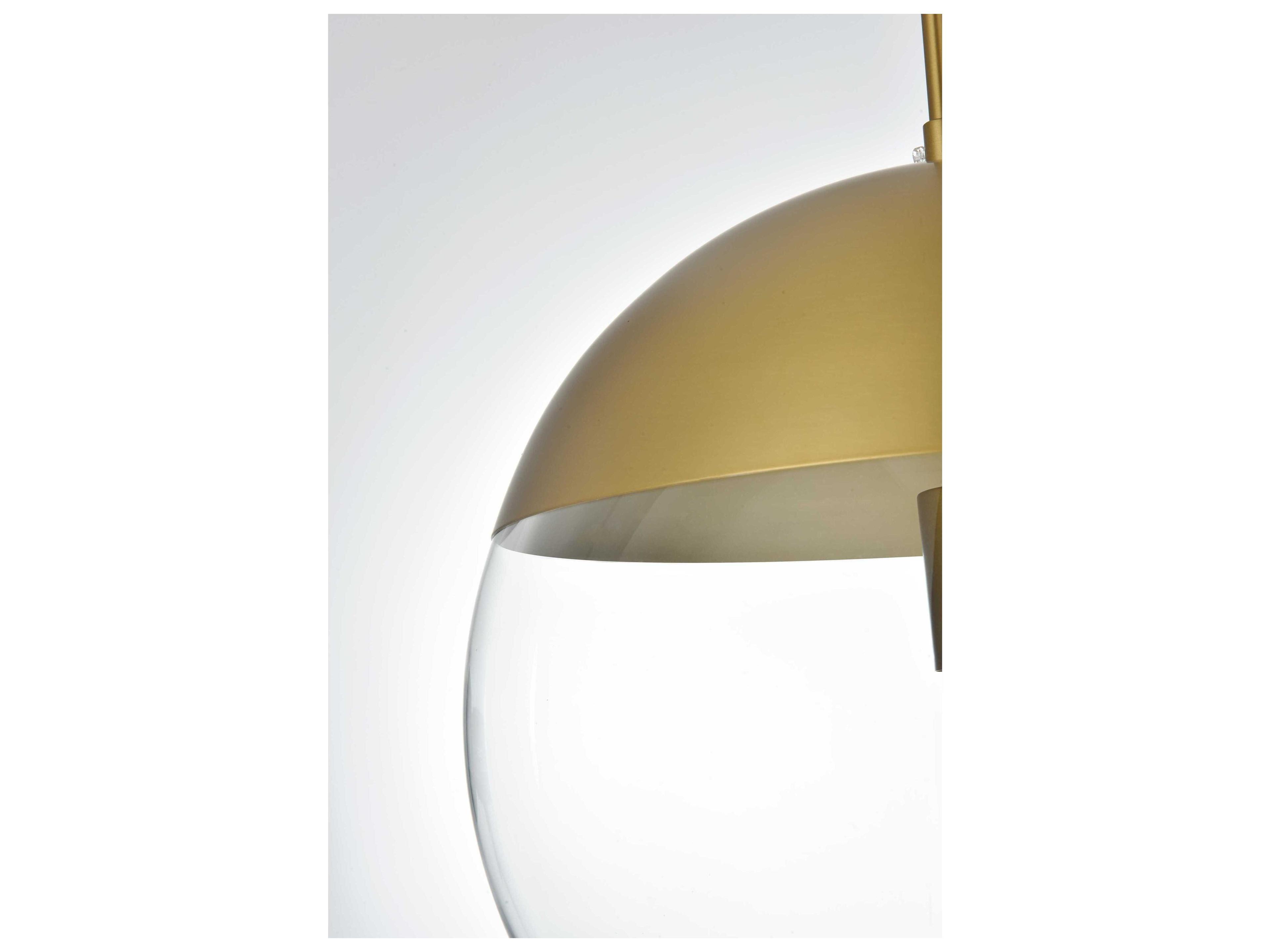 Elegant Lighting Eclipse 1-Light Satin Gold Globe Pendant