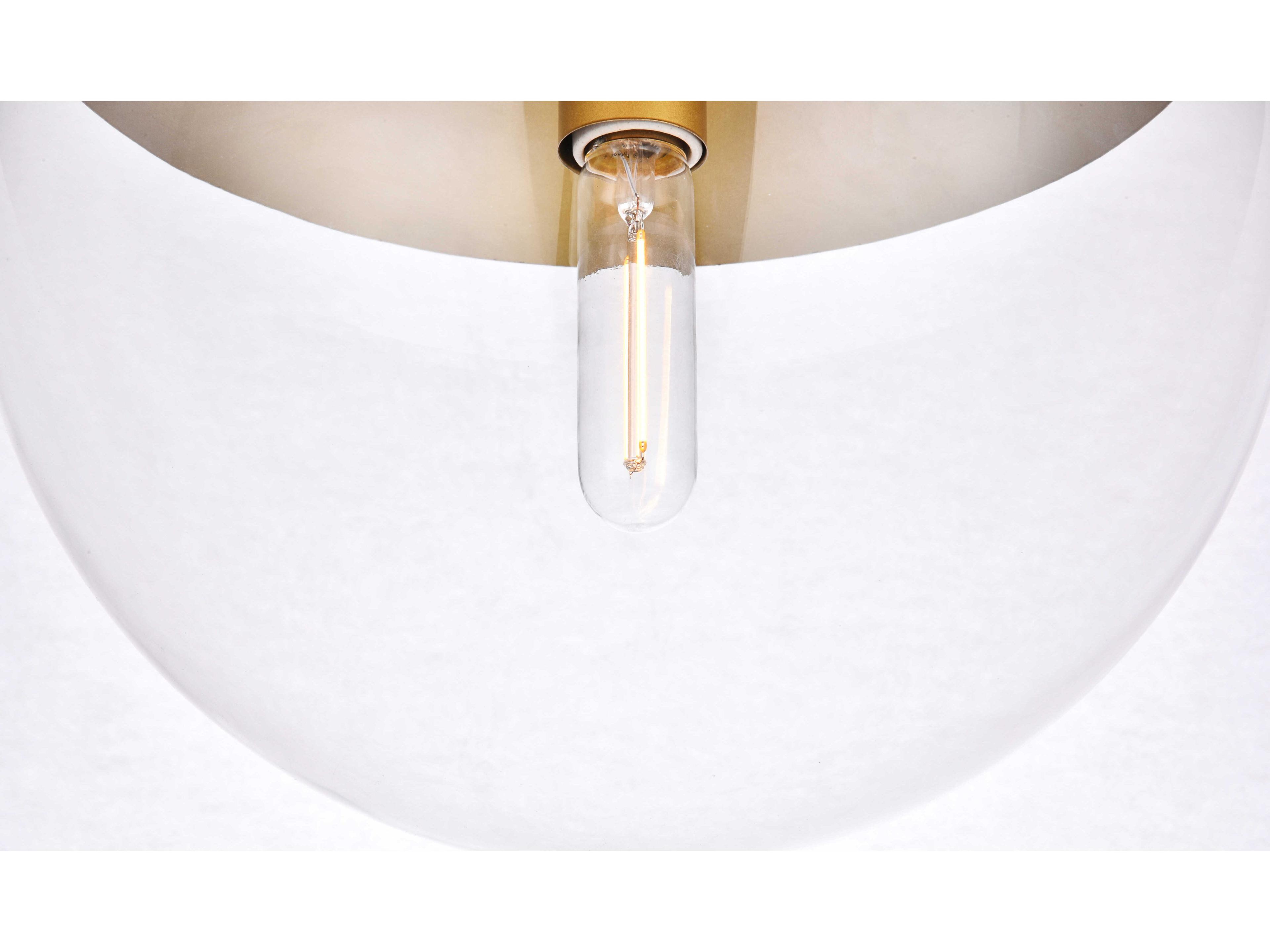 Elegant Lighting Eclipse 1-Light Brass Glass Globe Pendant