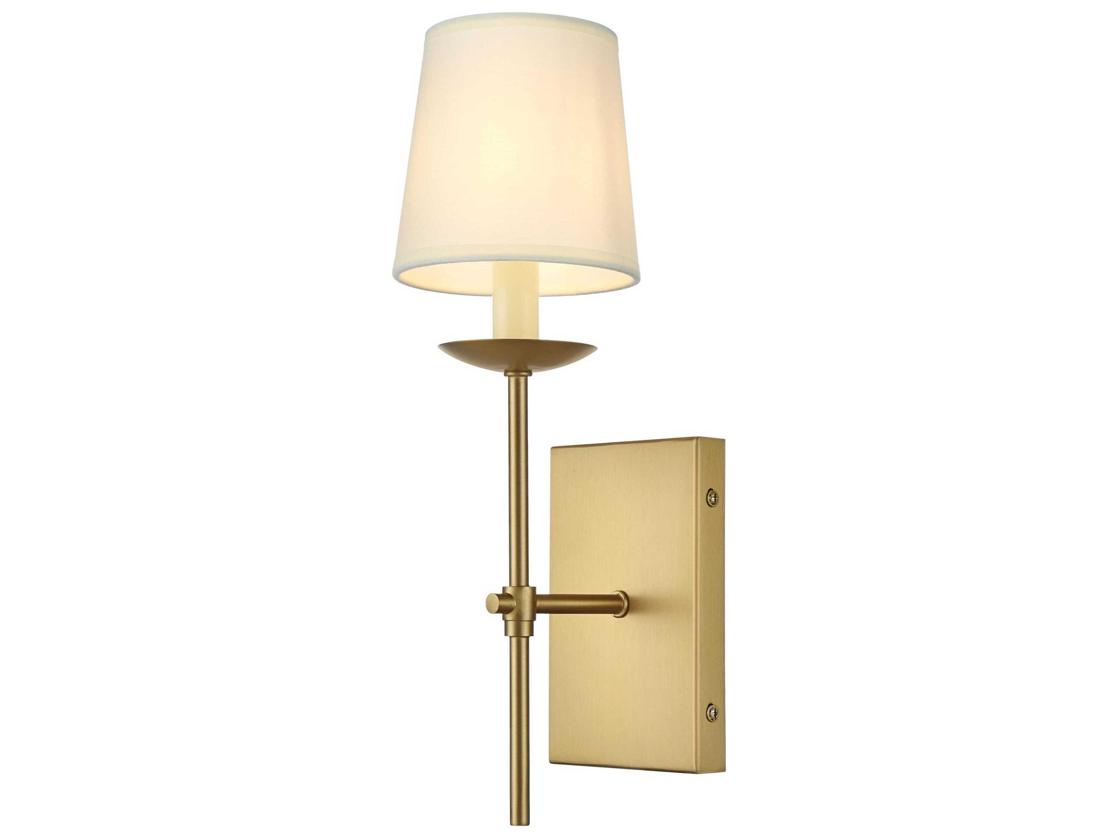 Eclipse 1-Light Satin Gold Wall Sconce