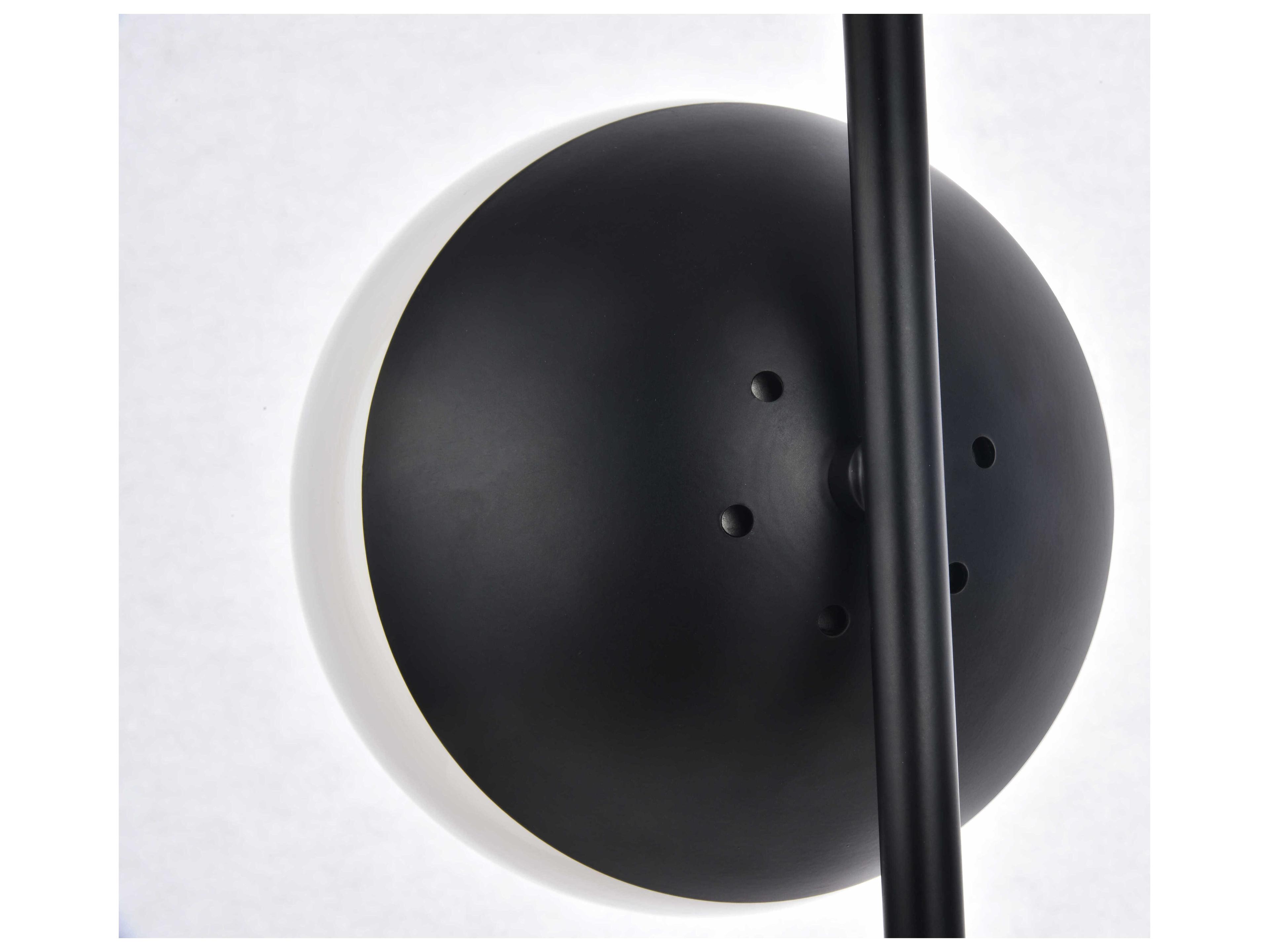 Elegant Lighting Eclipse Black Glass Table Lamp