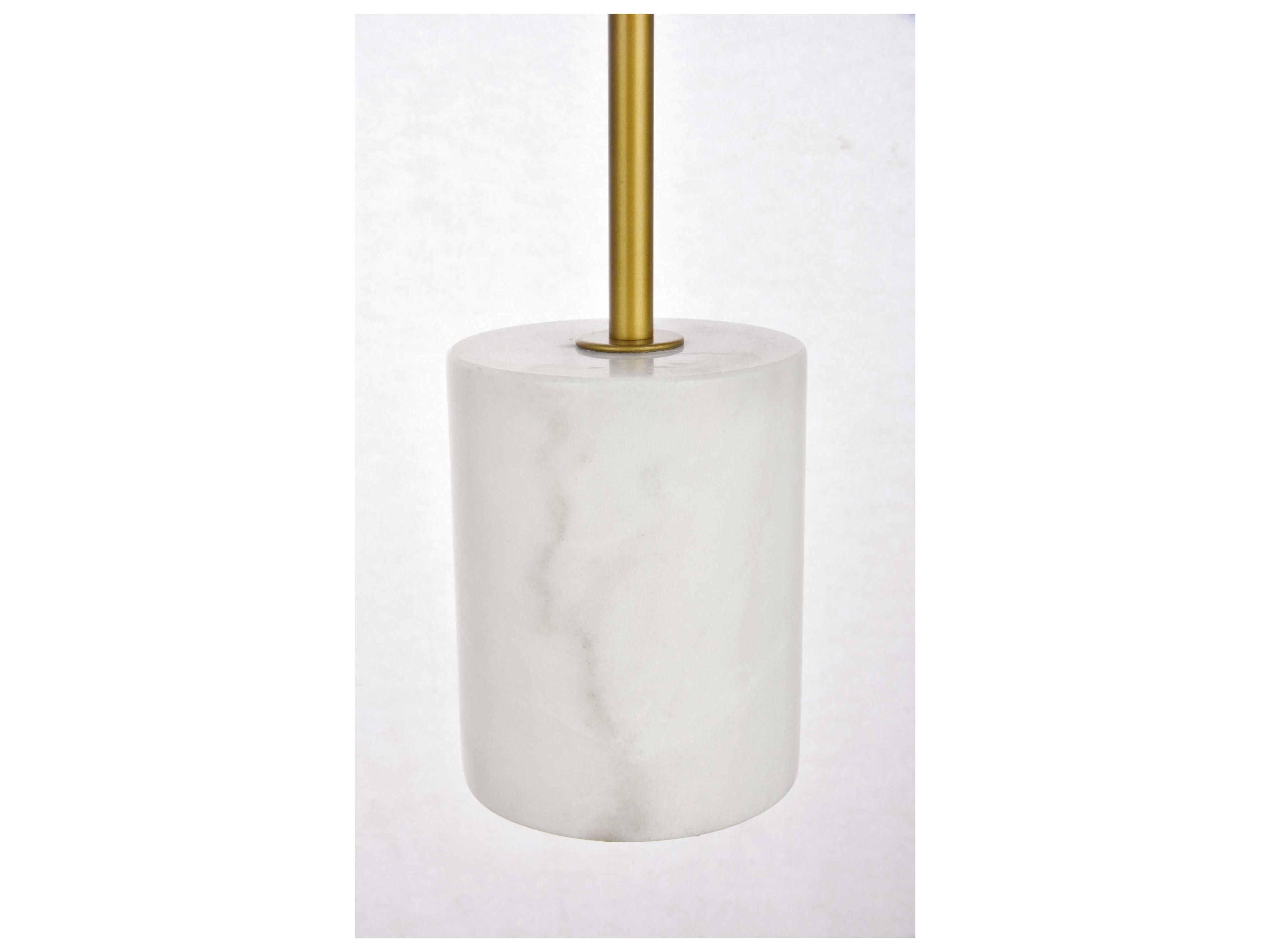 Elegant Lighting Eclipse Brass Frosted White Glass Table Lamp