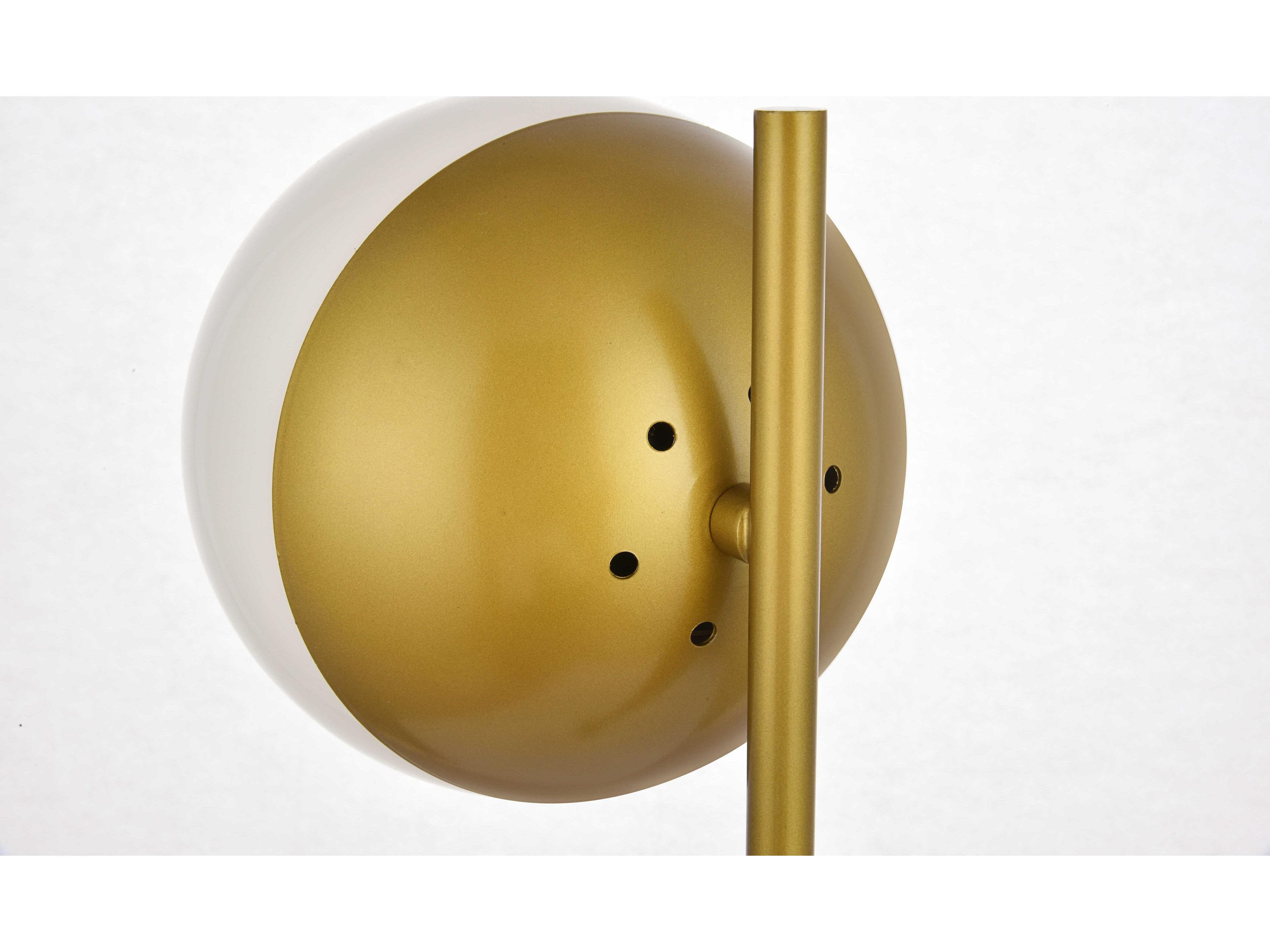 Elegant Lighting Eclipse Brass Frosted White Glass Table Lamp