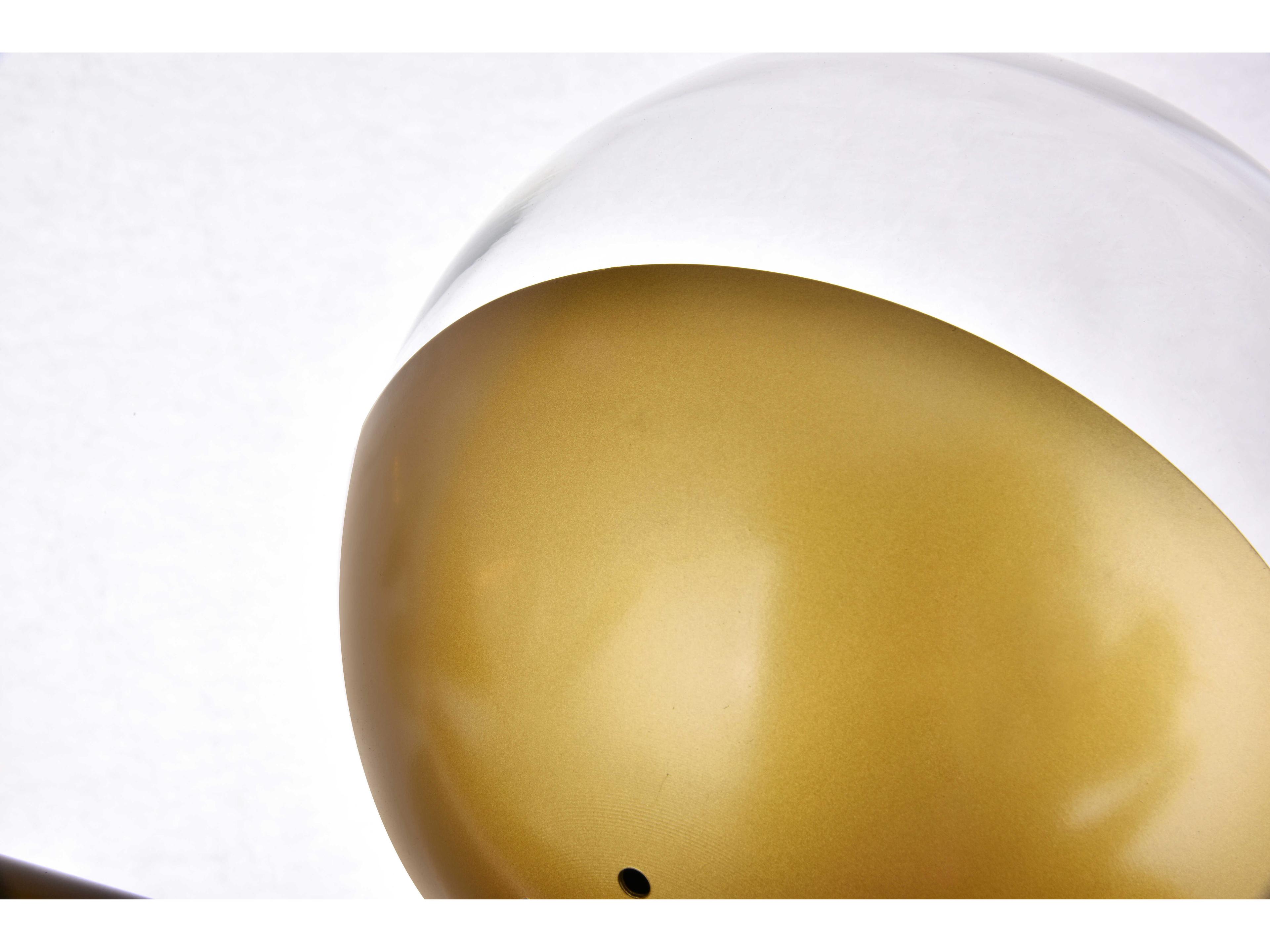 Elegant Lighting Eclipse 7-Light Brass Glass Globe Linear Island Pendant