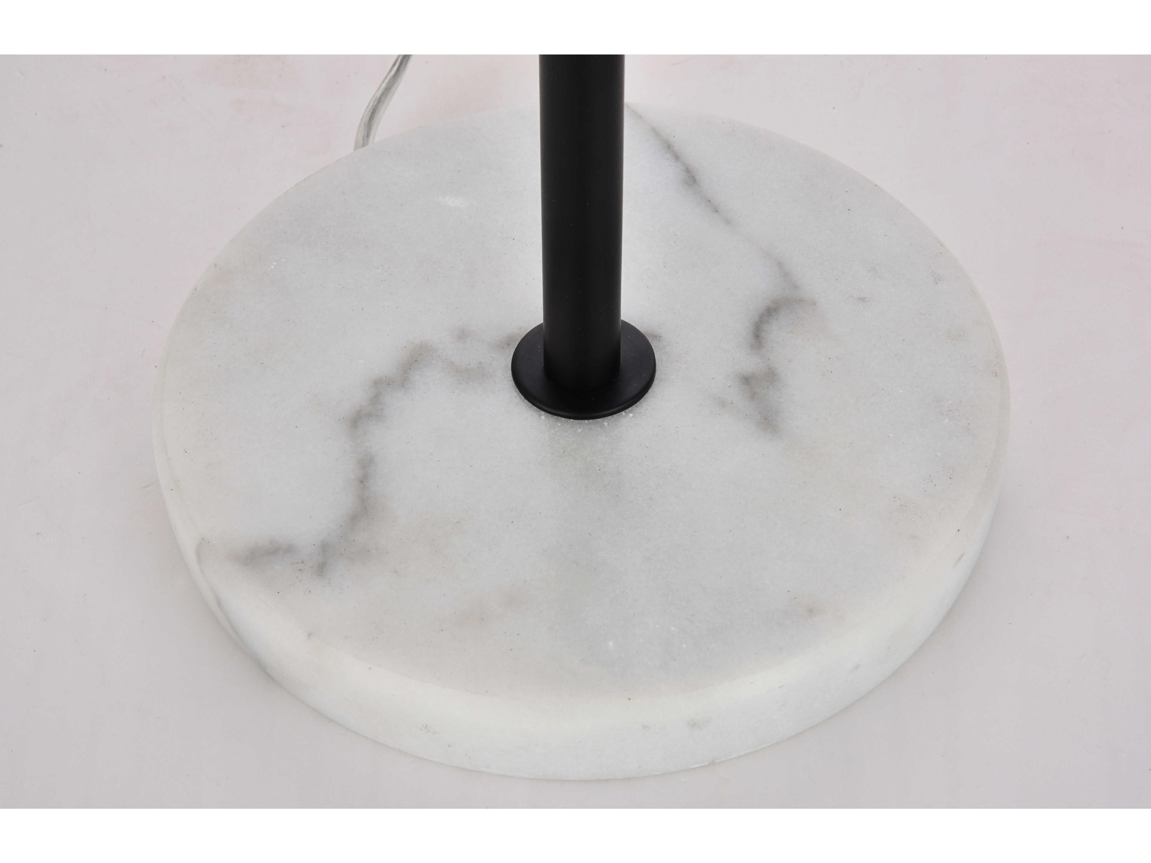 Elegant Lighting Eclipse Black Table Lamp with Clear Glass Shade