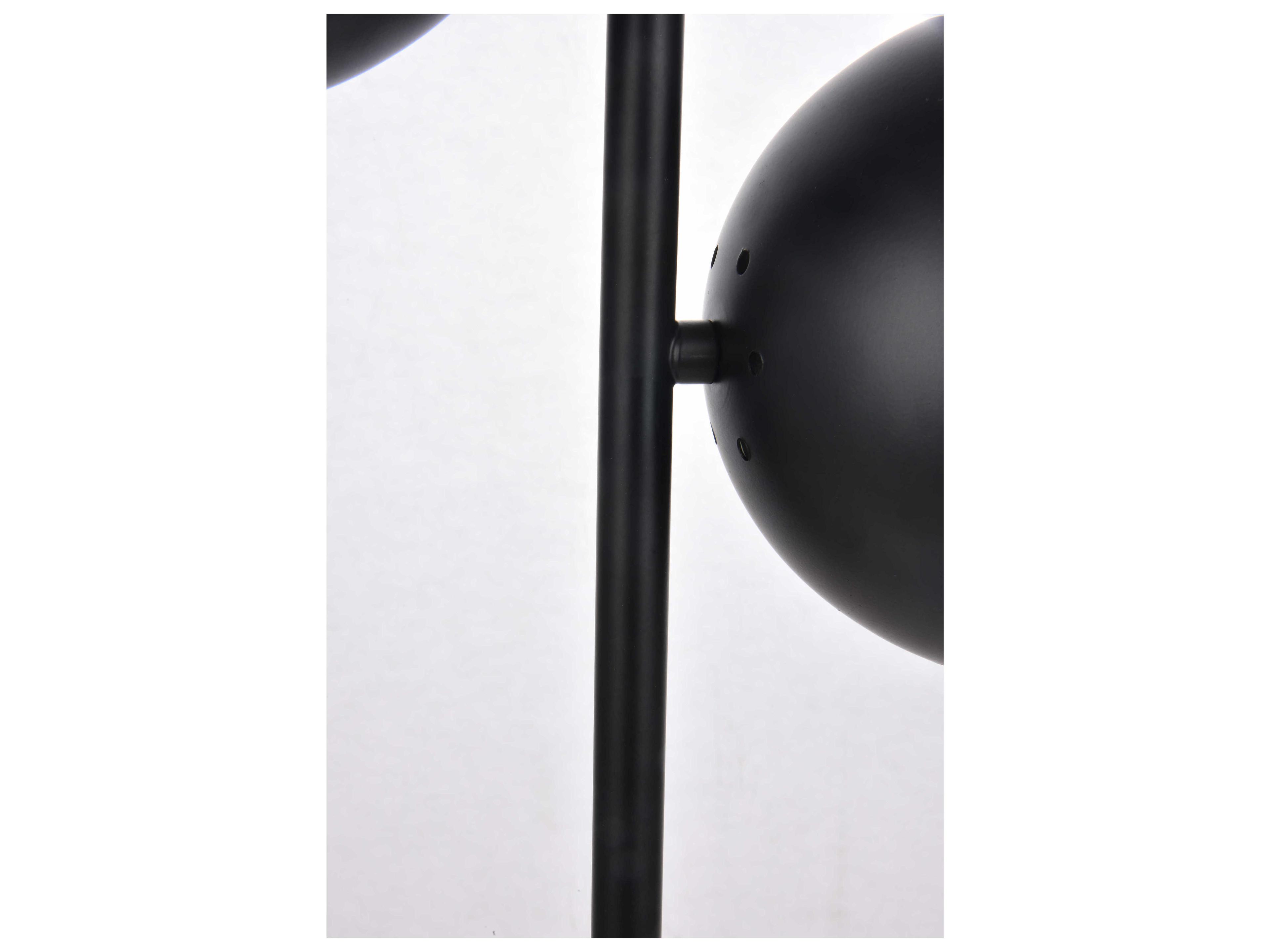 Elegant Lighting Eclipse Black Table Lamp with Clear Glass Shade