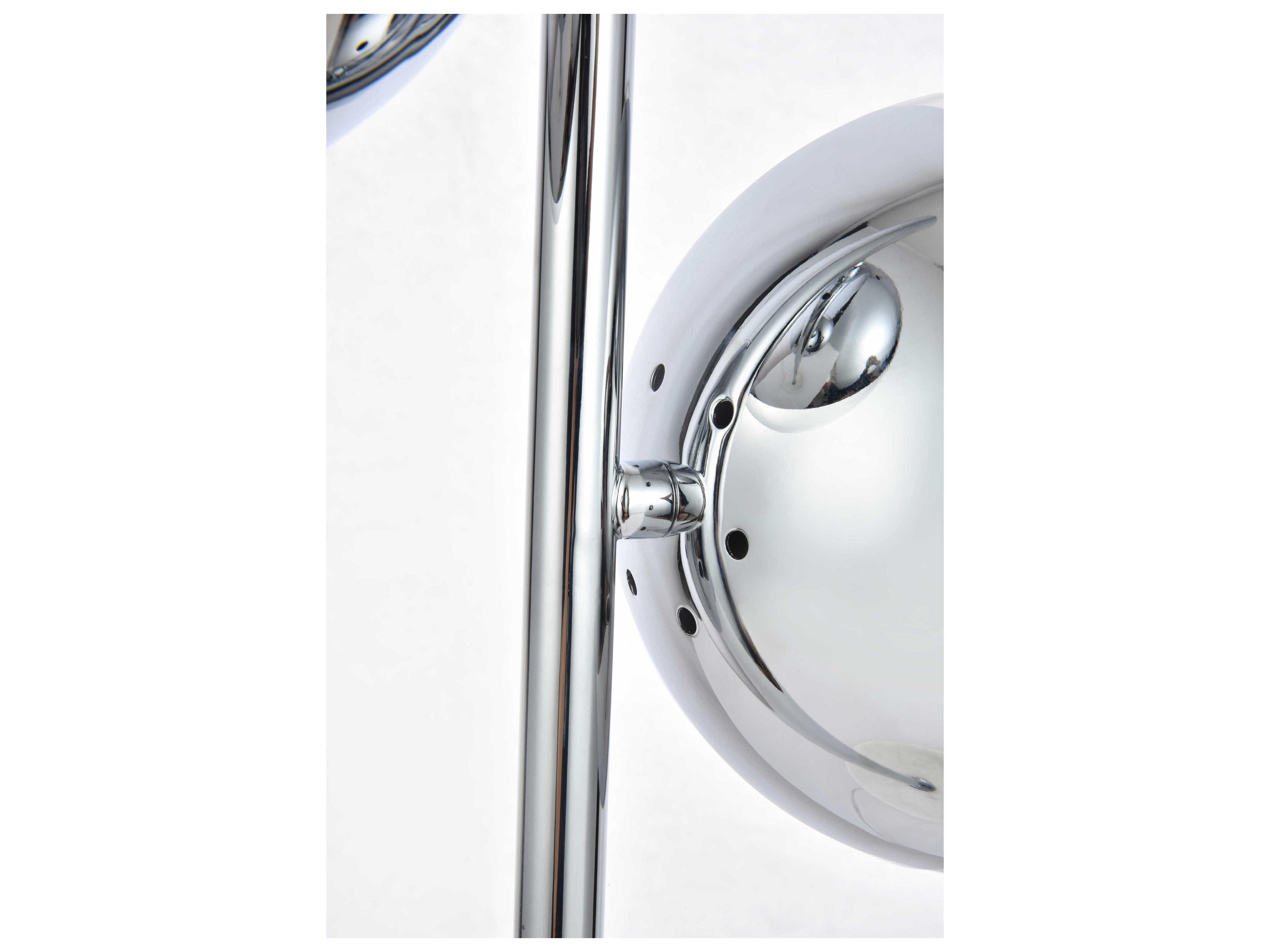 Elegant Lighting Eclipse Chrome Table Lamp with Clear Glass Shade