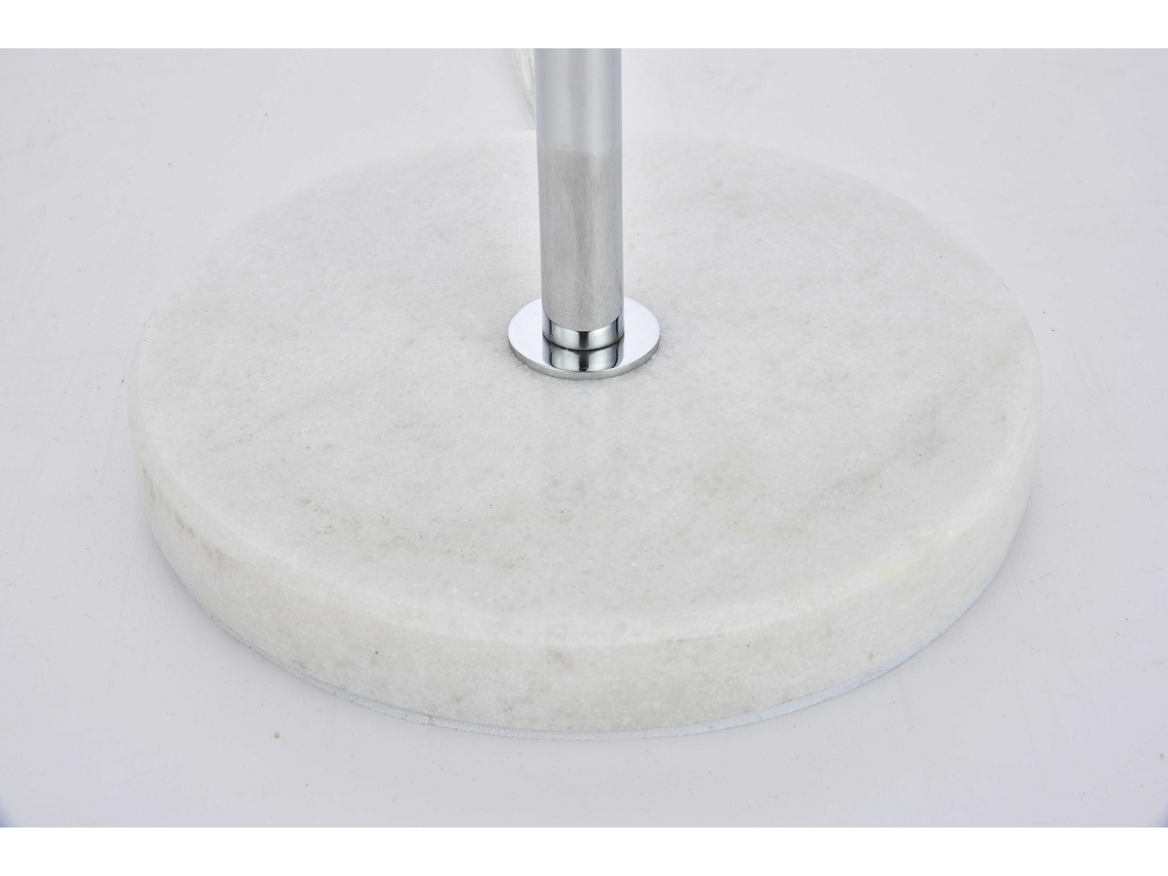 Elegant Lighting Eclipse Chrome Table Lamp with Clear Glass Shade