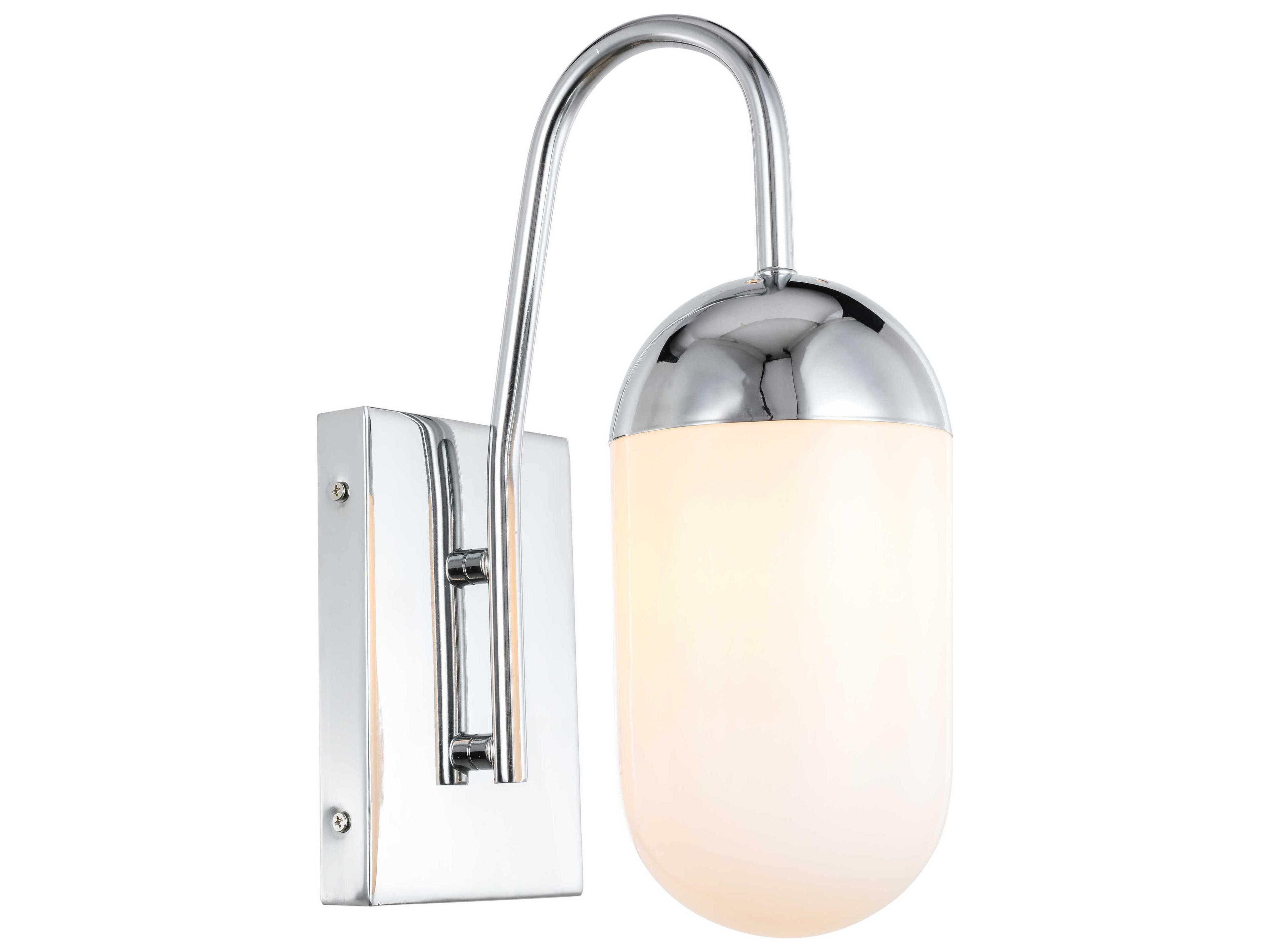 Kace 1-Light Chrome Glass LED Wall Sconce