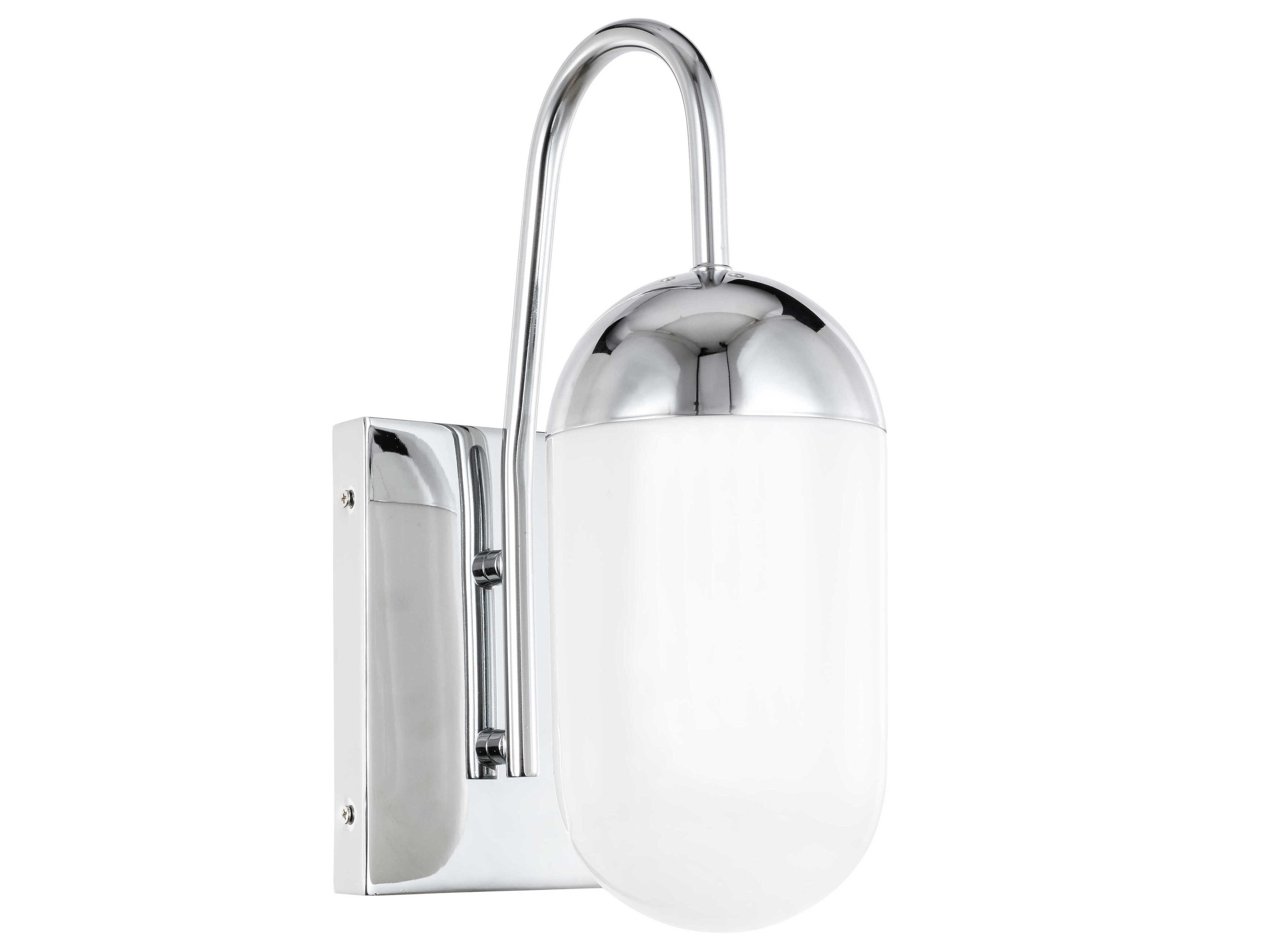 Elegant Lighting Kace 1-Light Chrome Glass LED Wall Sconce