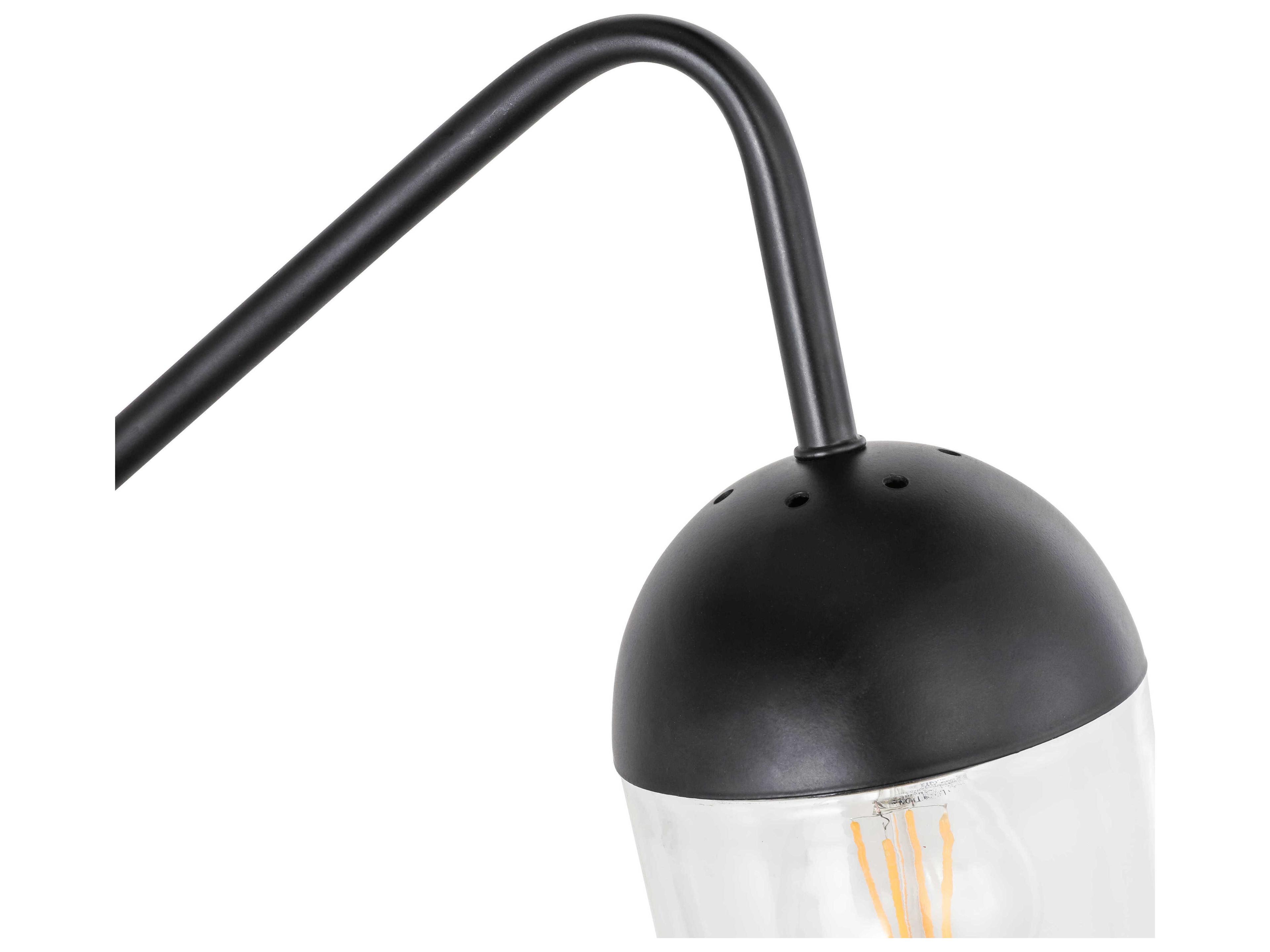 Elegant Lighting Kace 1 - Light Swing Arm with Clear Glass Shade