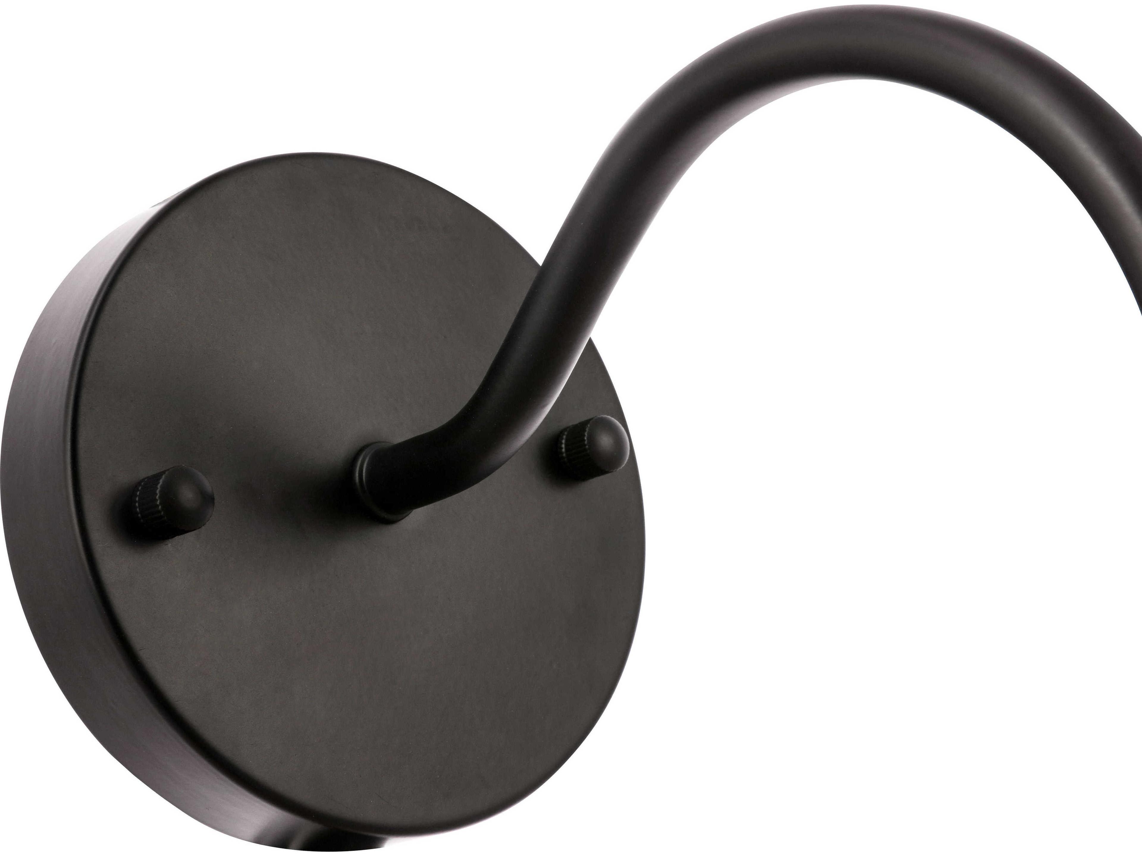 Elegant Lighting Pierce 1-Light Black Glass LED Wall Sconce