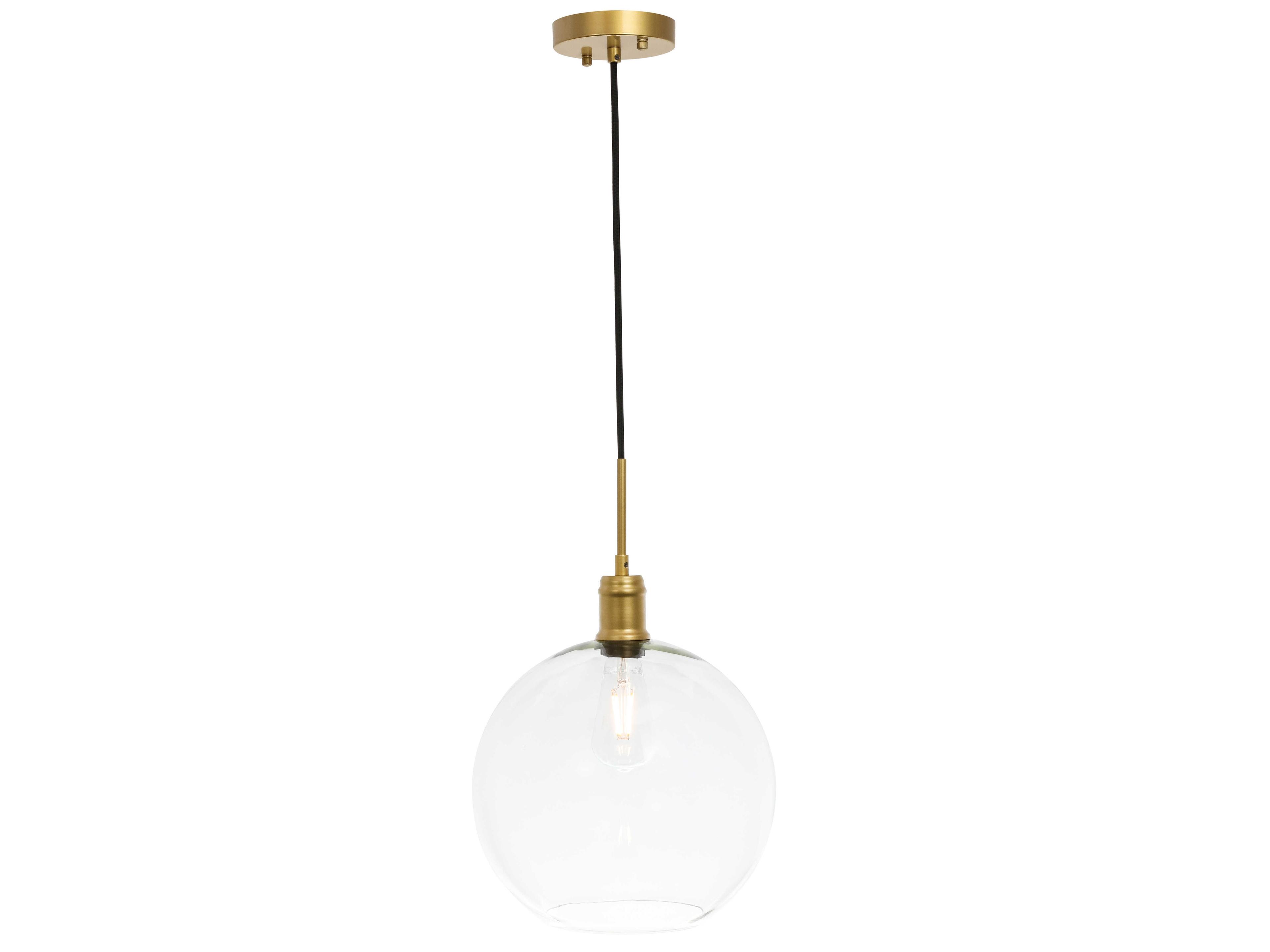 Emett 1-Light Brass Glass Globe Mini Pendant