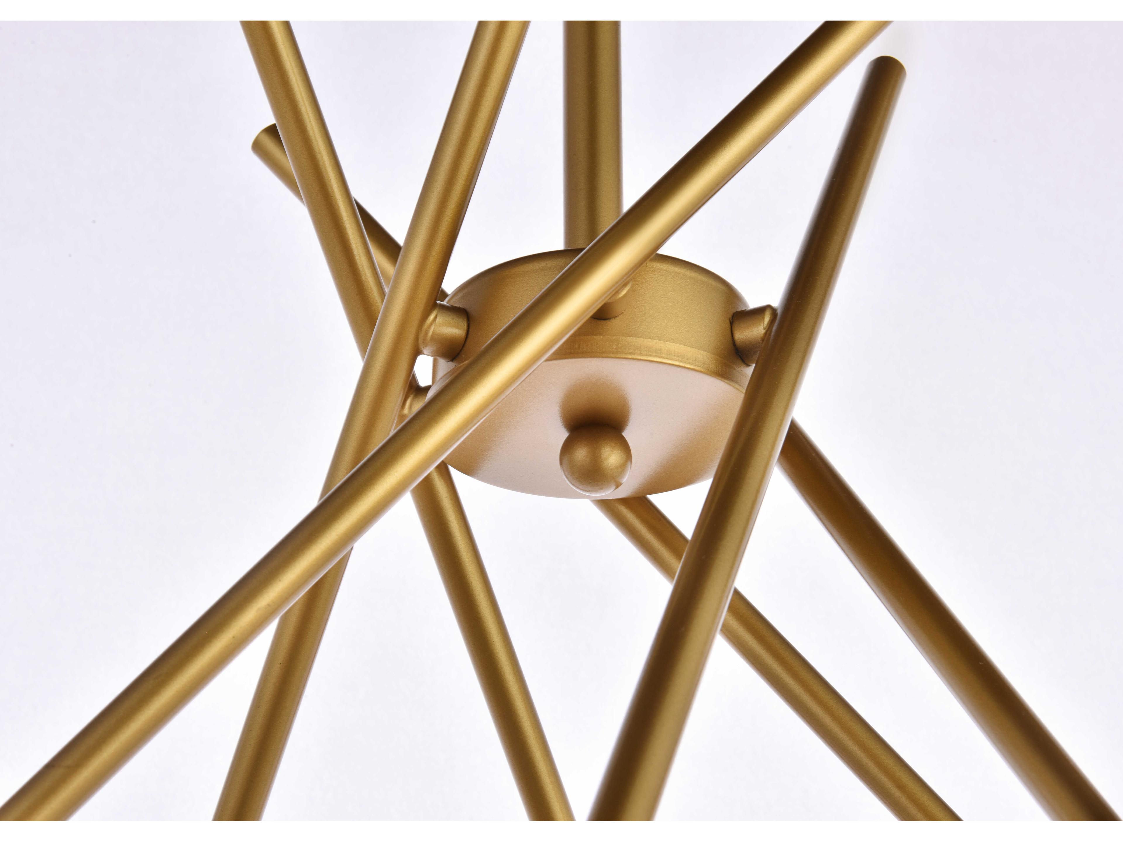 Elegant Lighting Lucca 6-Light Brass Pendant